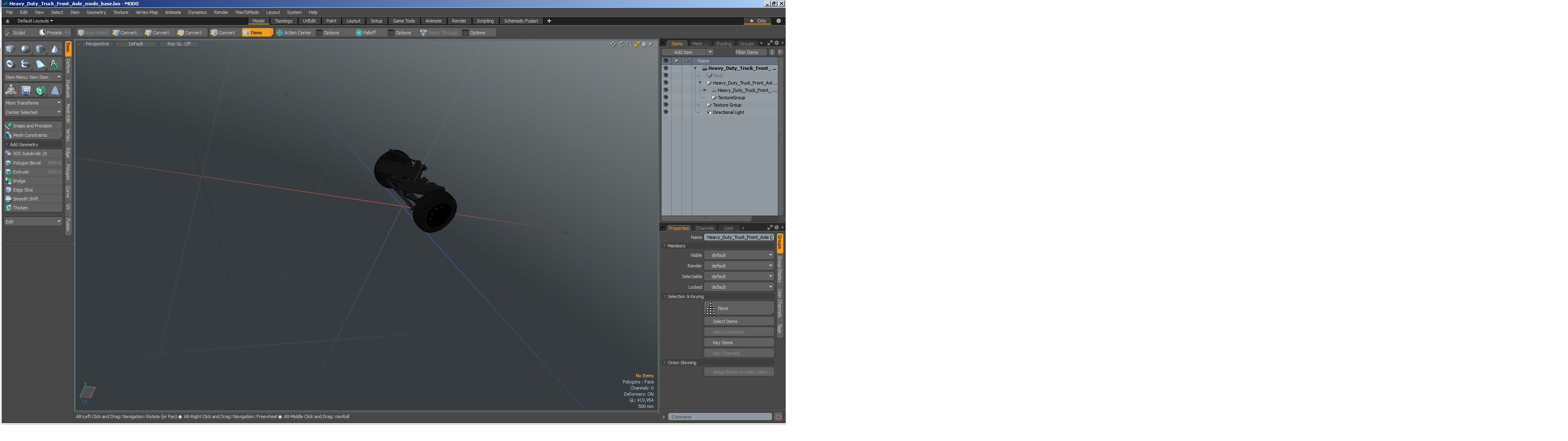 Heavy Duty Truck Chassis 3D model