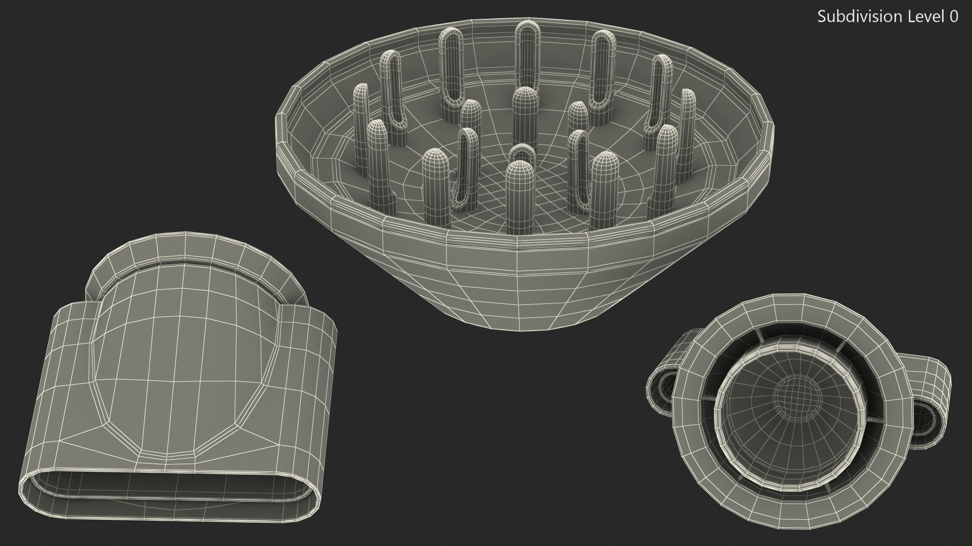 3D model Dyson Styling Attachments for Hair Dryer