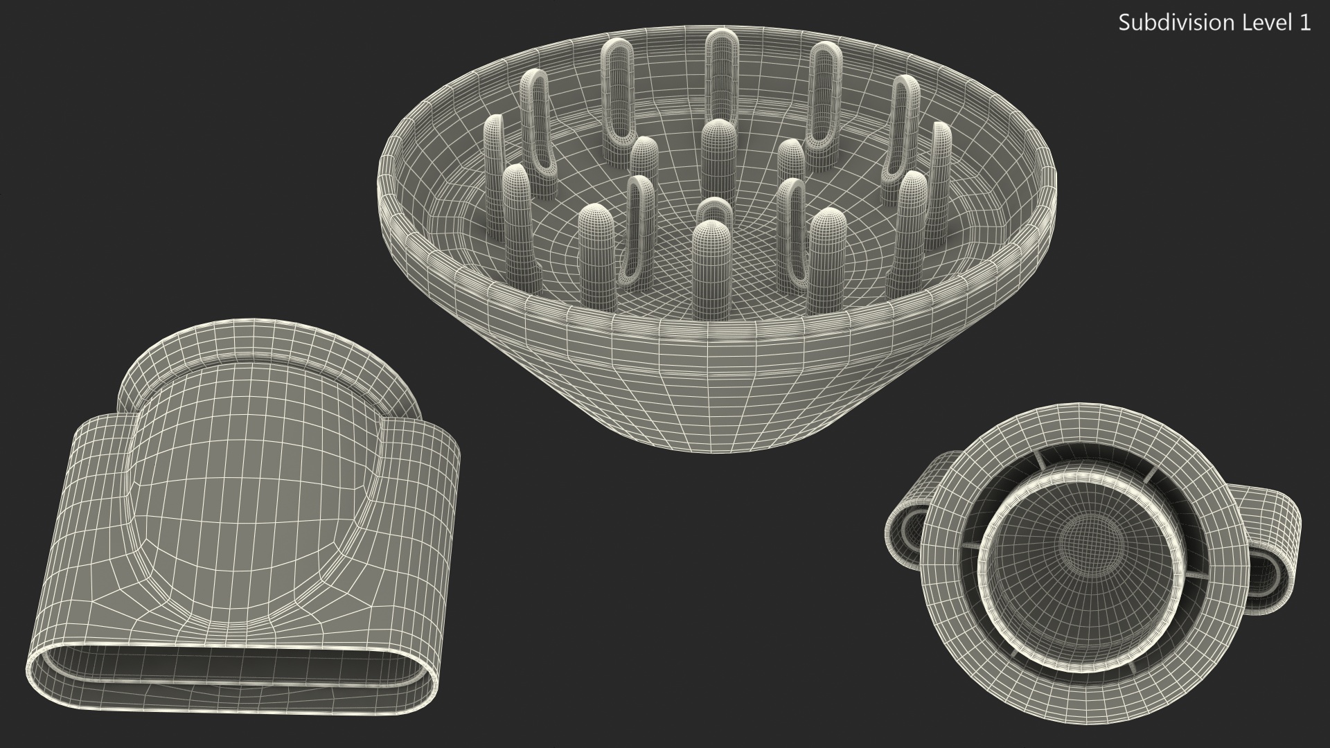 3D model Dyson Styling Attachments for Hair Dryer