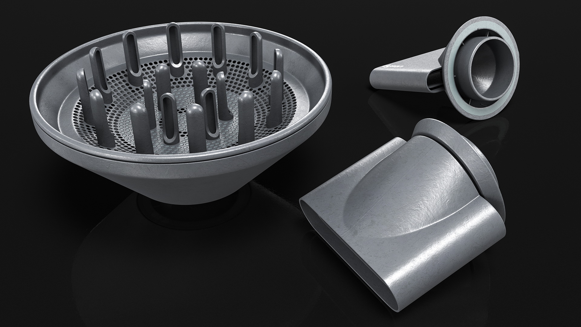 3D model Dyson Styling Attachments for Hair Dryer