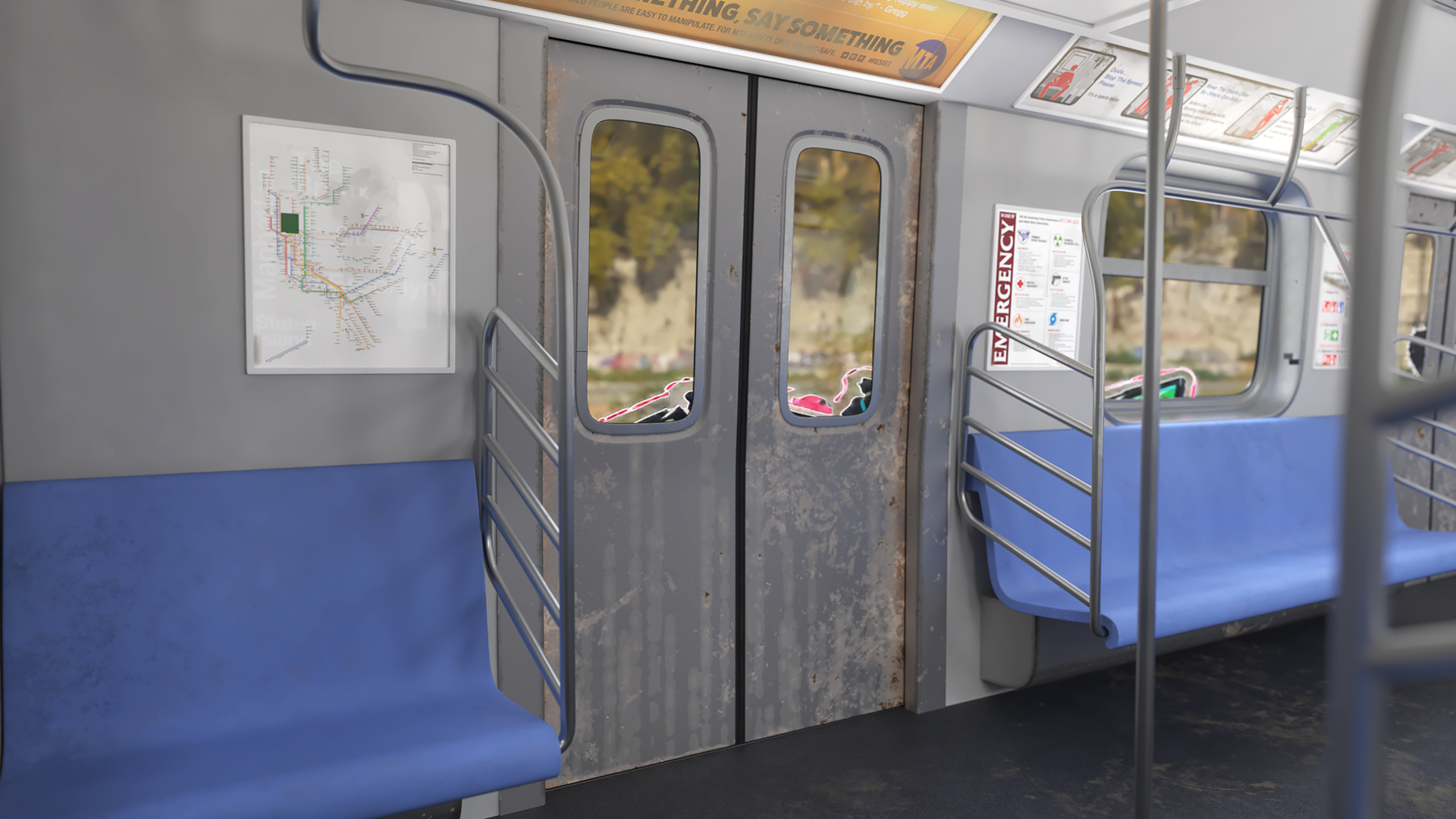 MTA Subway Train with Graffiti - view 4