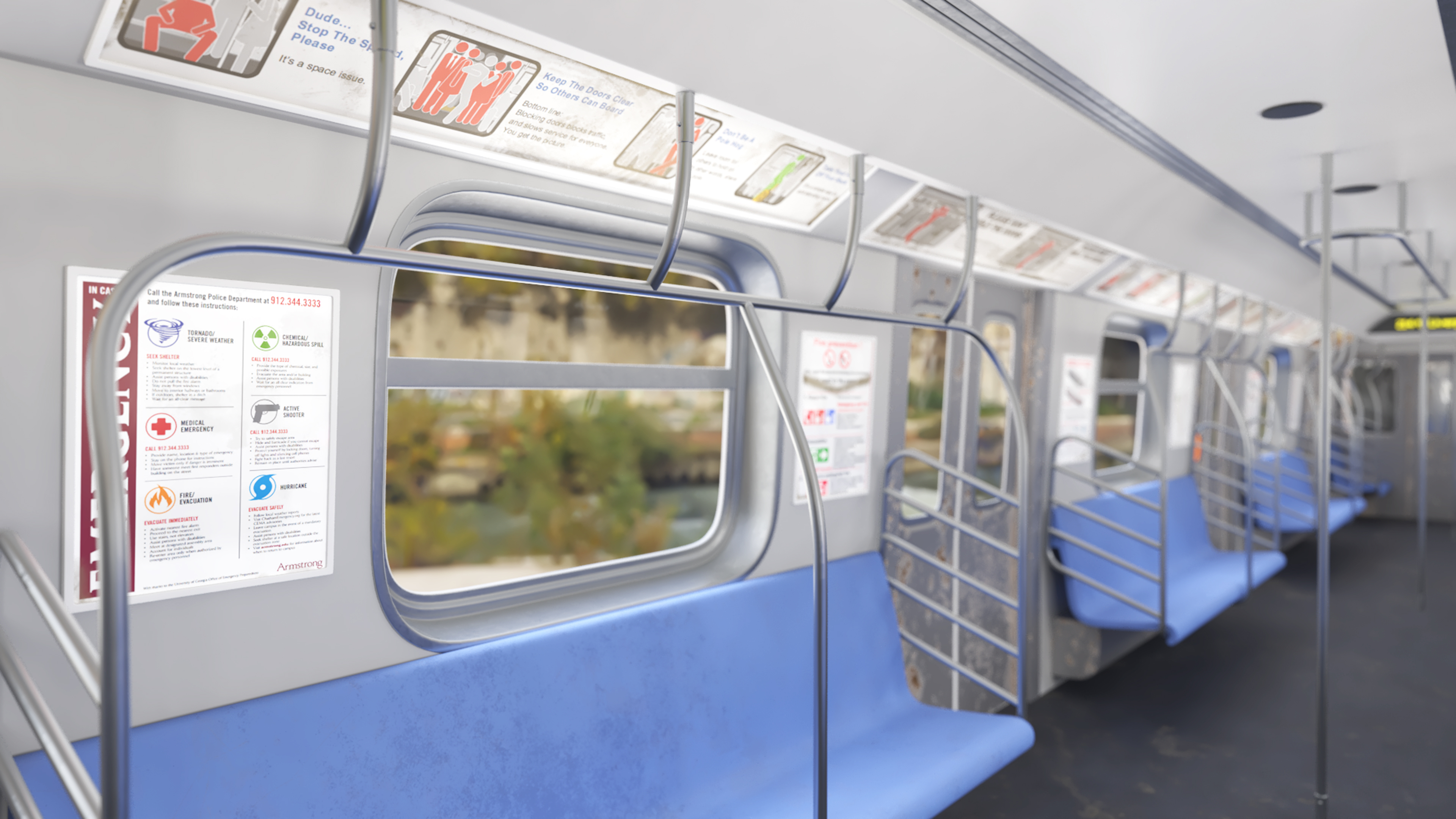 MTA Subway Train with Graffiti - view 3