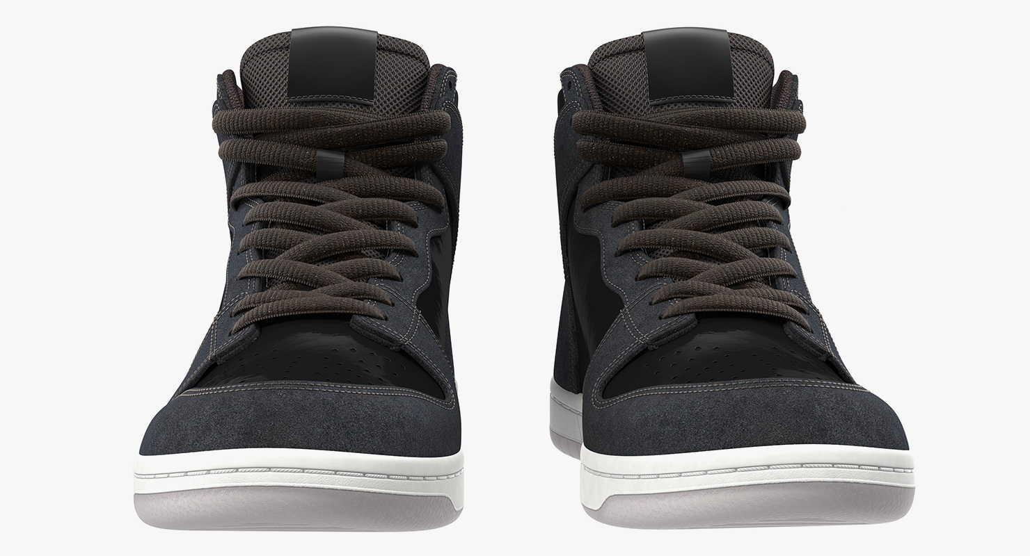 3D model Black Skateboarding Shoes