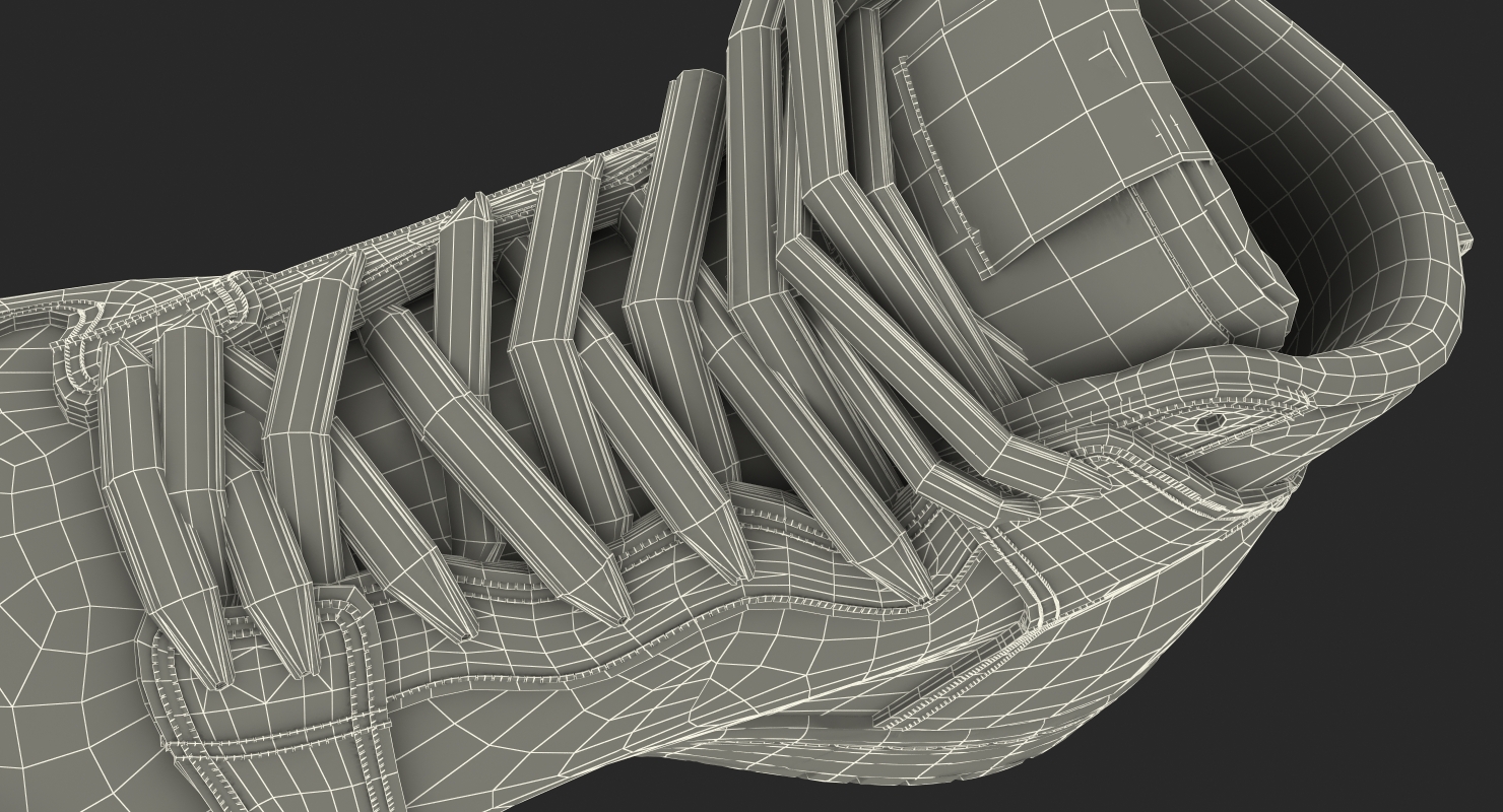 3D model Black Skateboarding Shoes