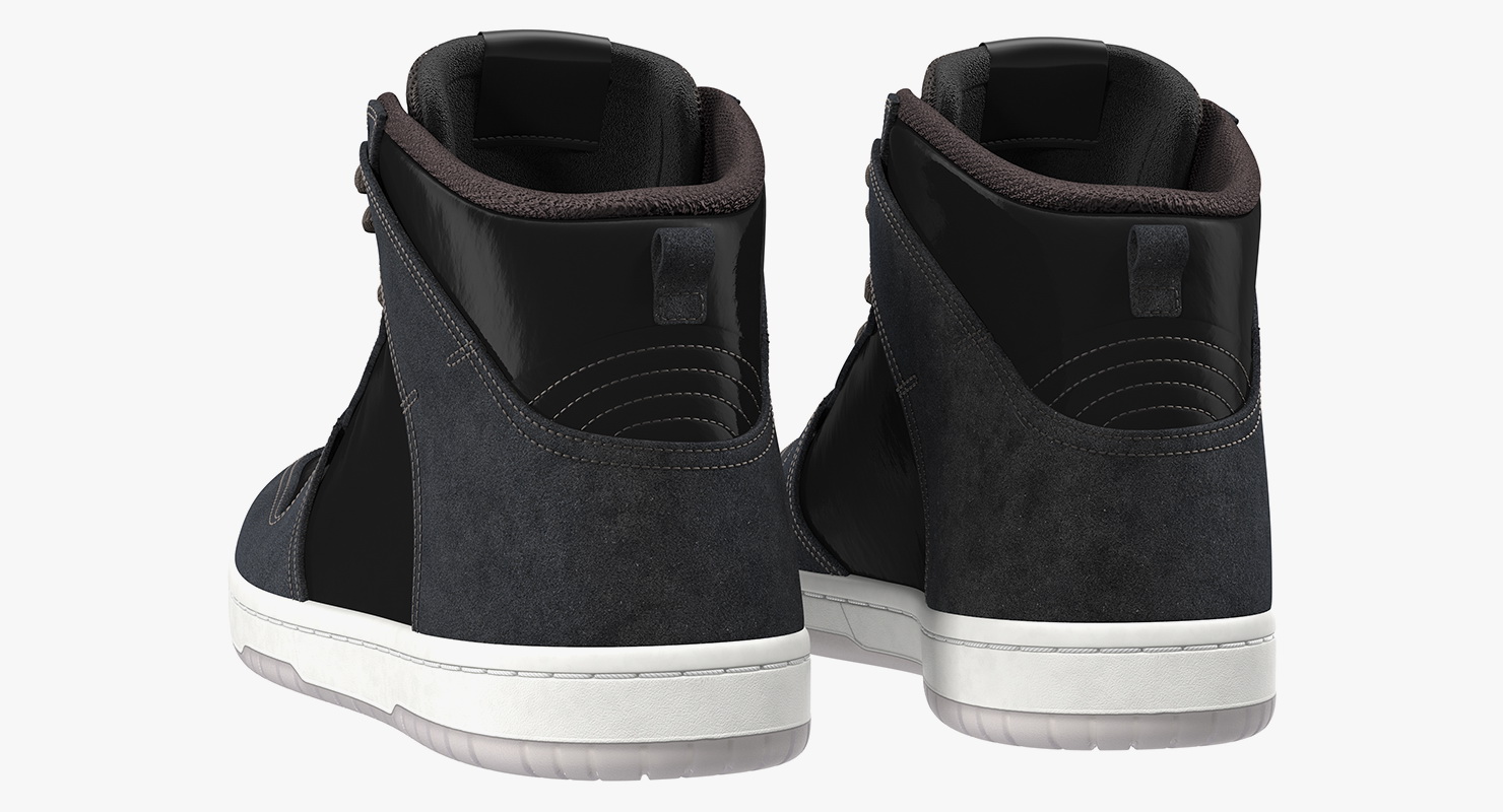 3D model Black Skateboarding Shoes