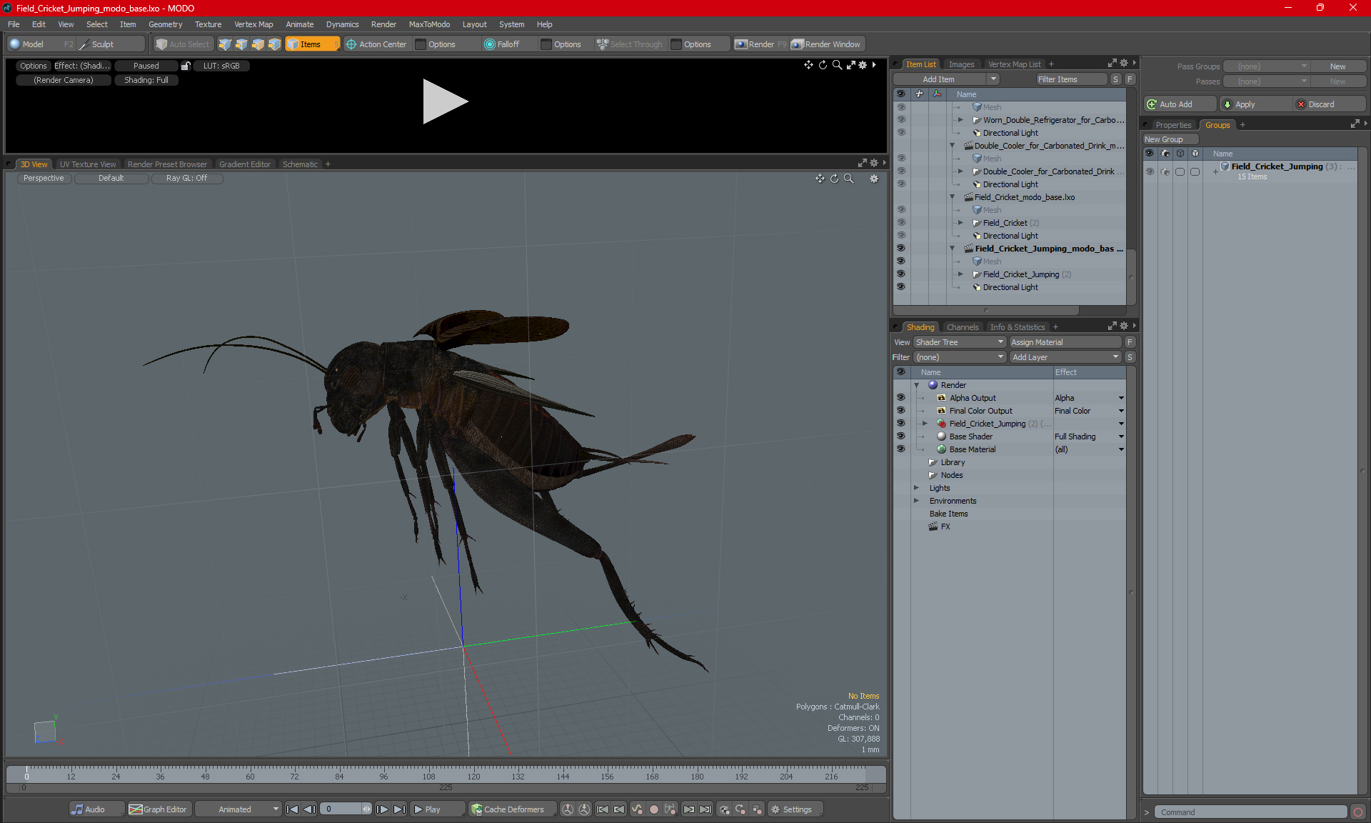 3D Field Cricket Jumping