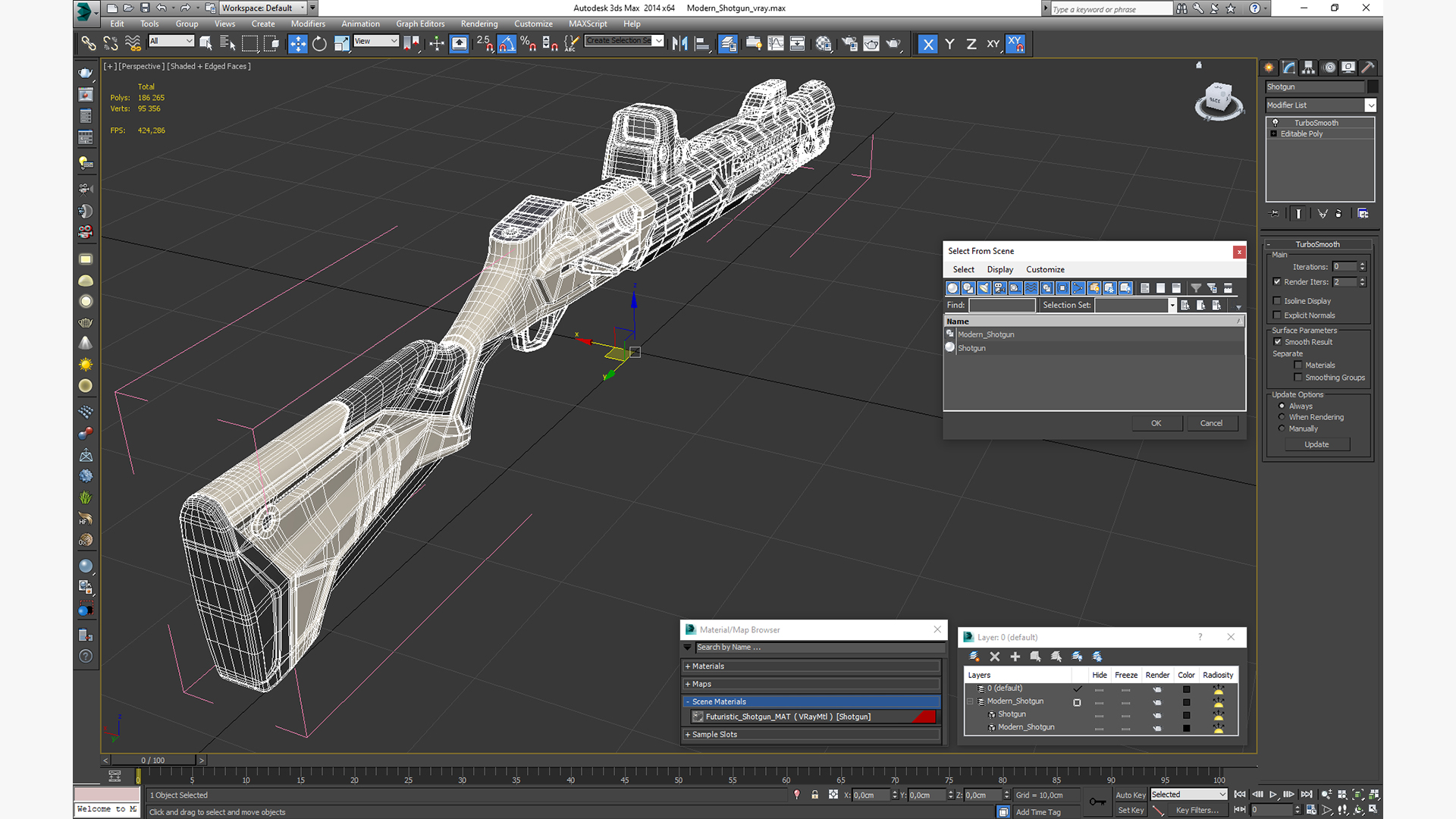 Modern Shotgun 3D model