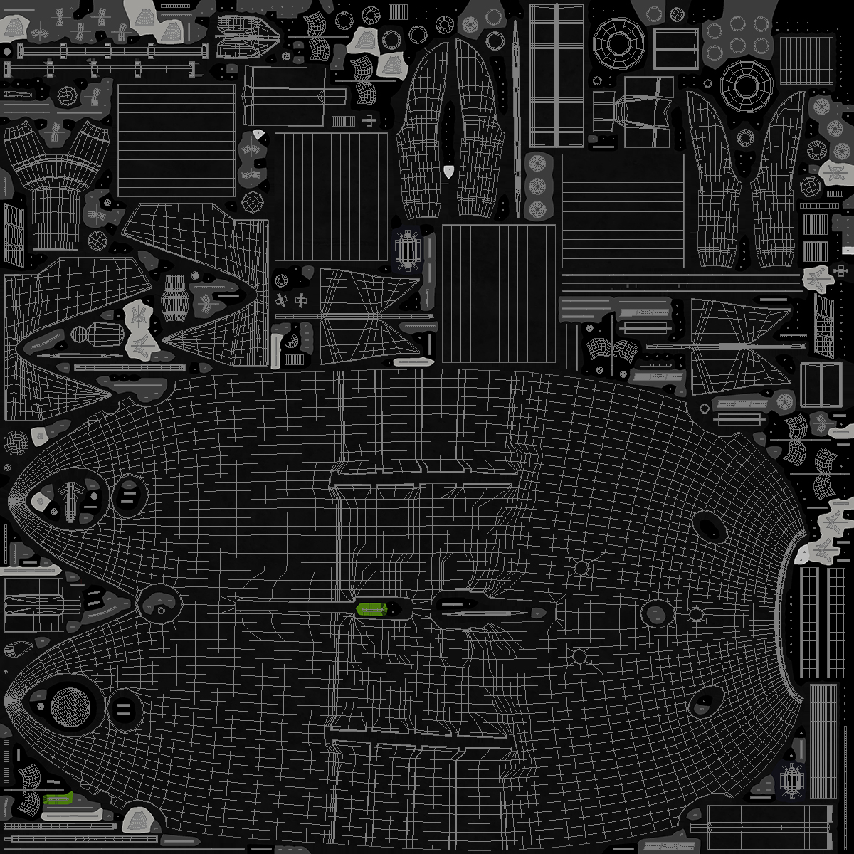 Submarine Drone Rigged 3D