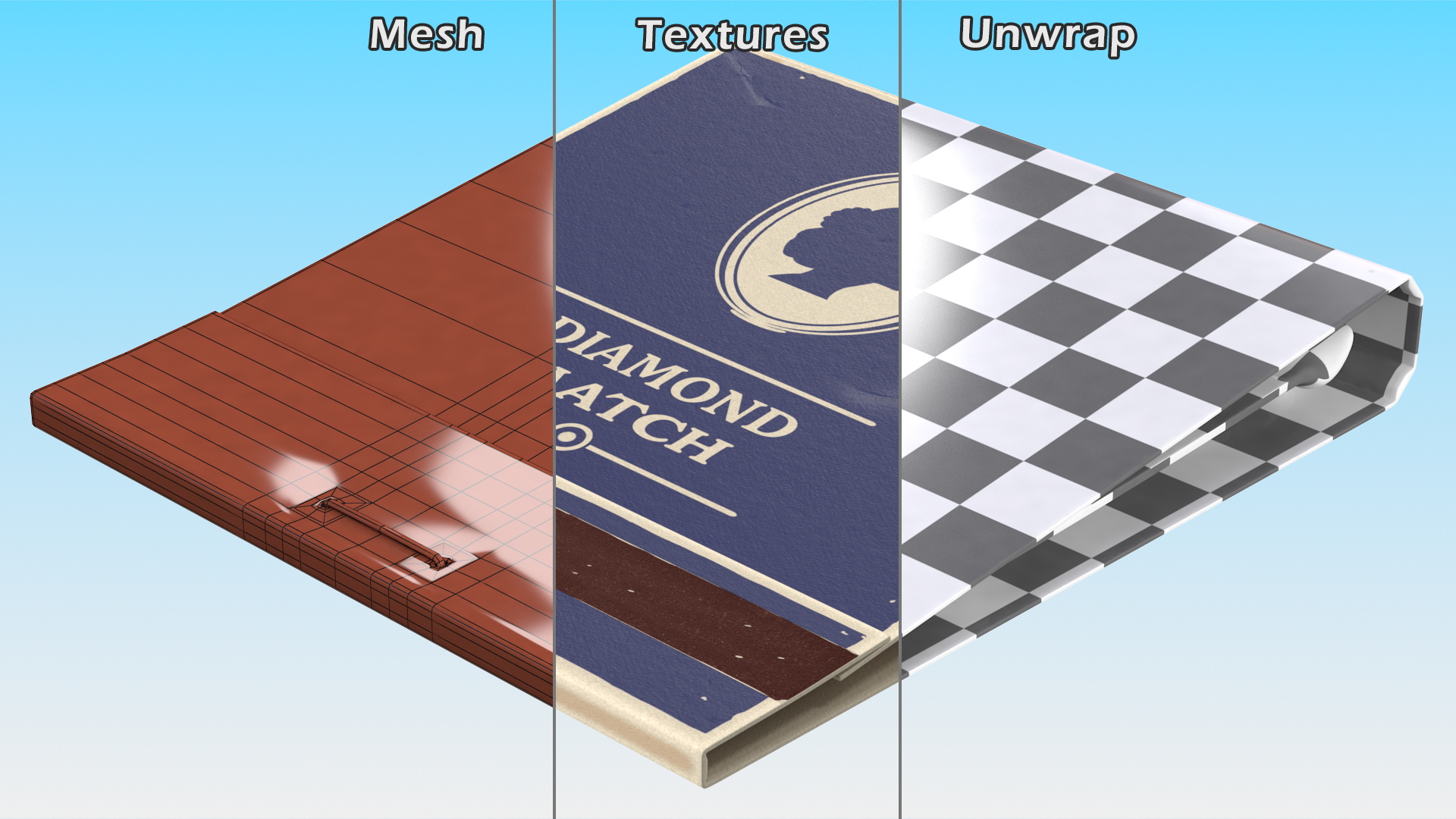 3D model MatchBook Vintage Cover Closed