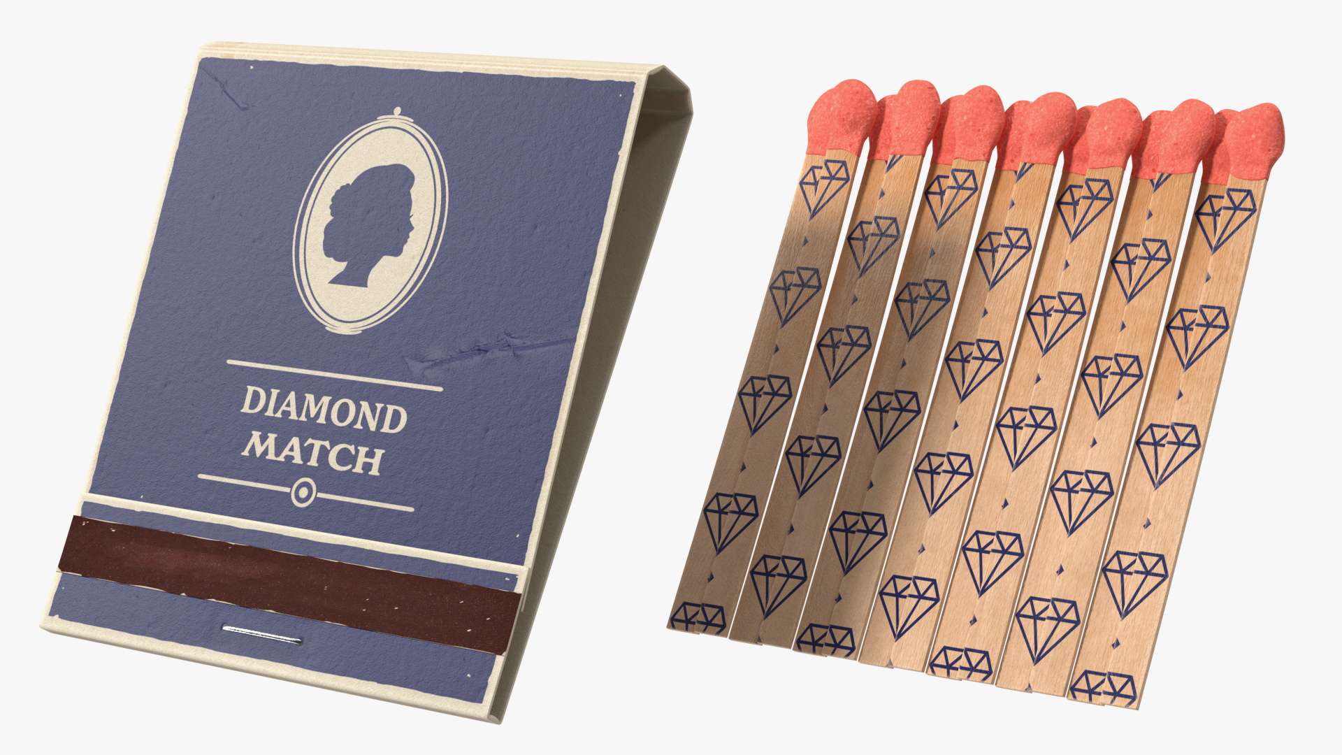 3D model MatchBook Vintage Cover Closed