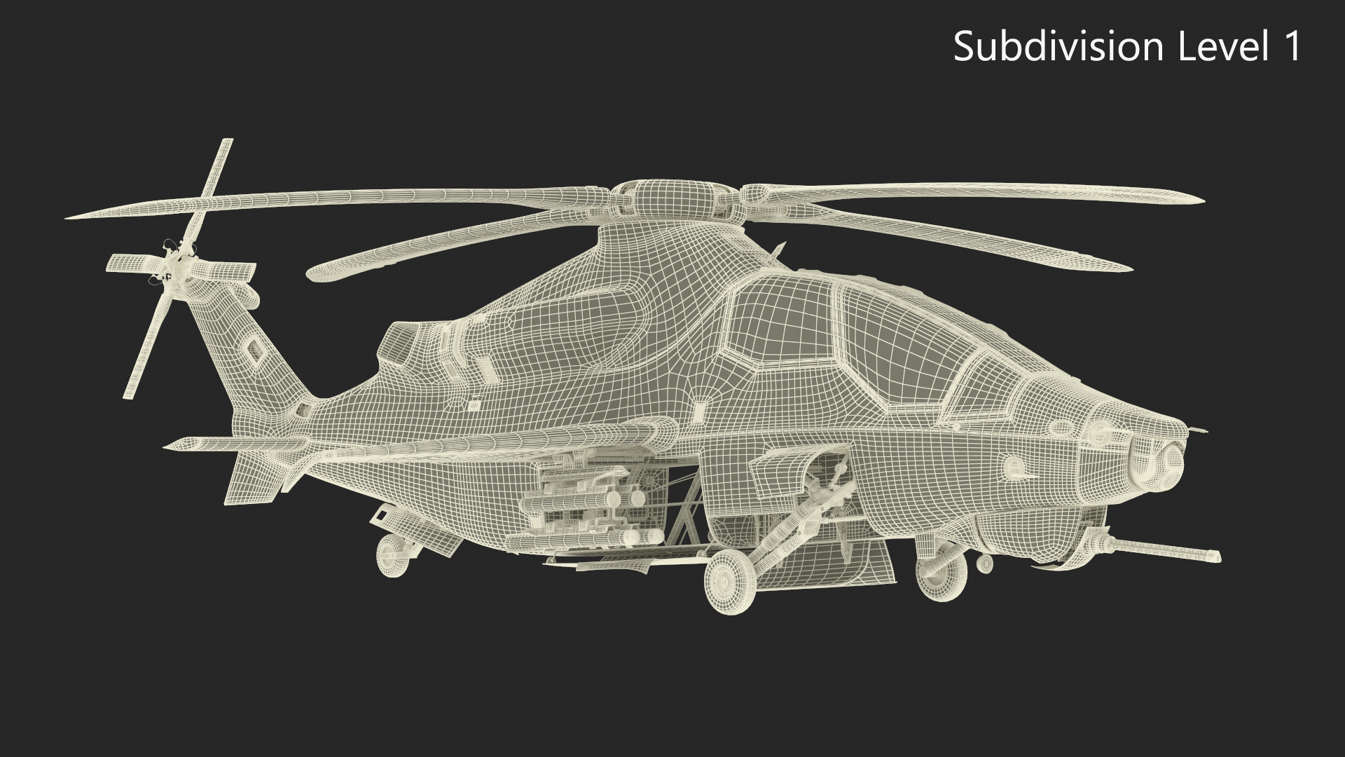 3D Bell 360 Invictus Helicopter model