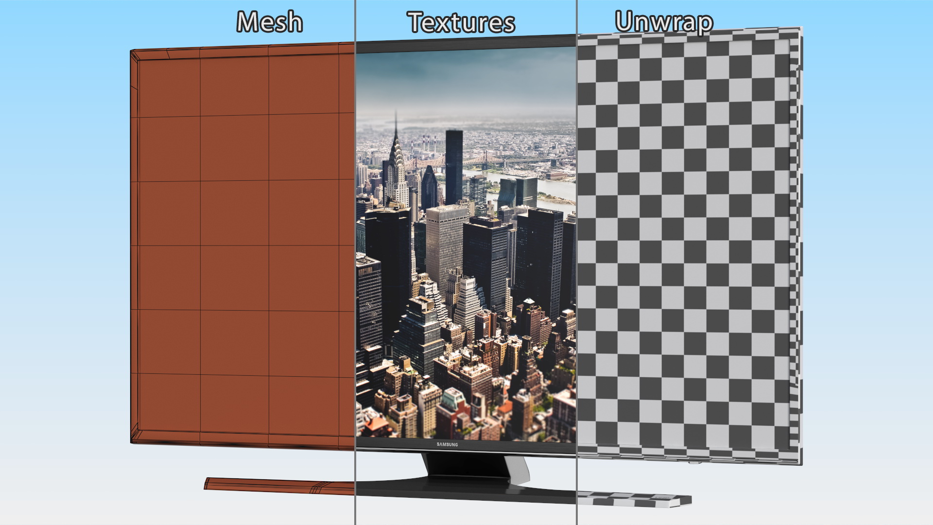 3D Modern Flat Screen Samsung