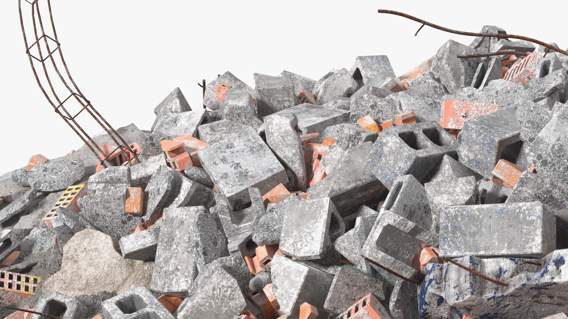 3D Concrete Dump model