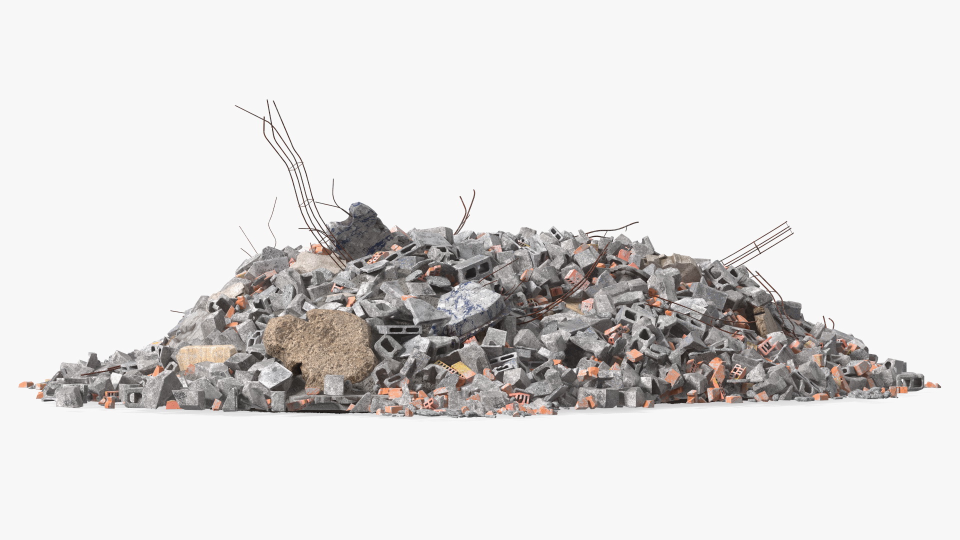 3D Concrete Dump model