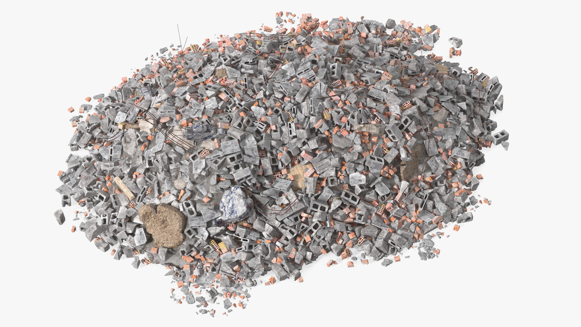 3D Concrete Dump model