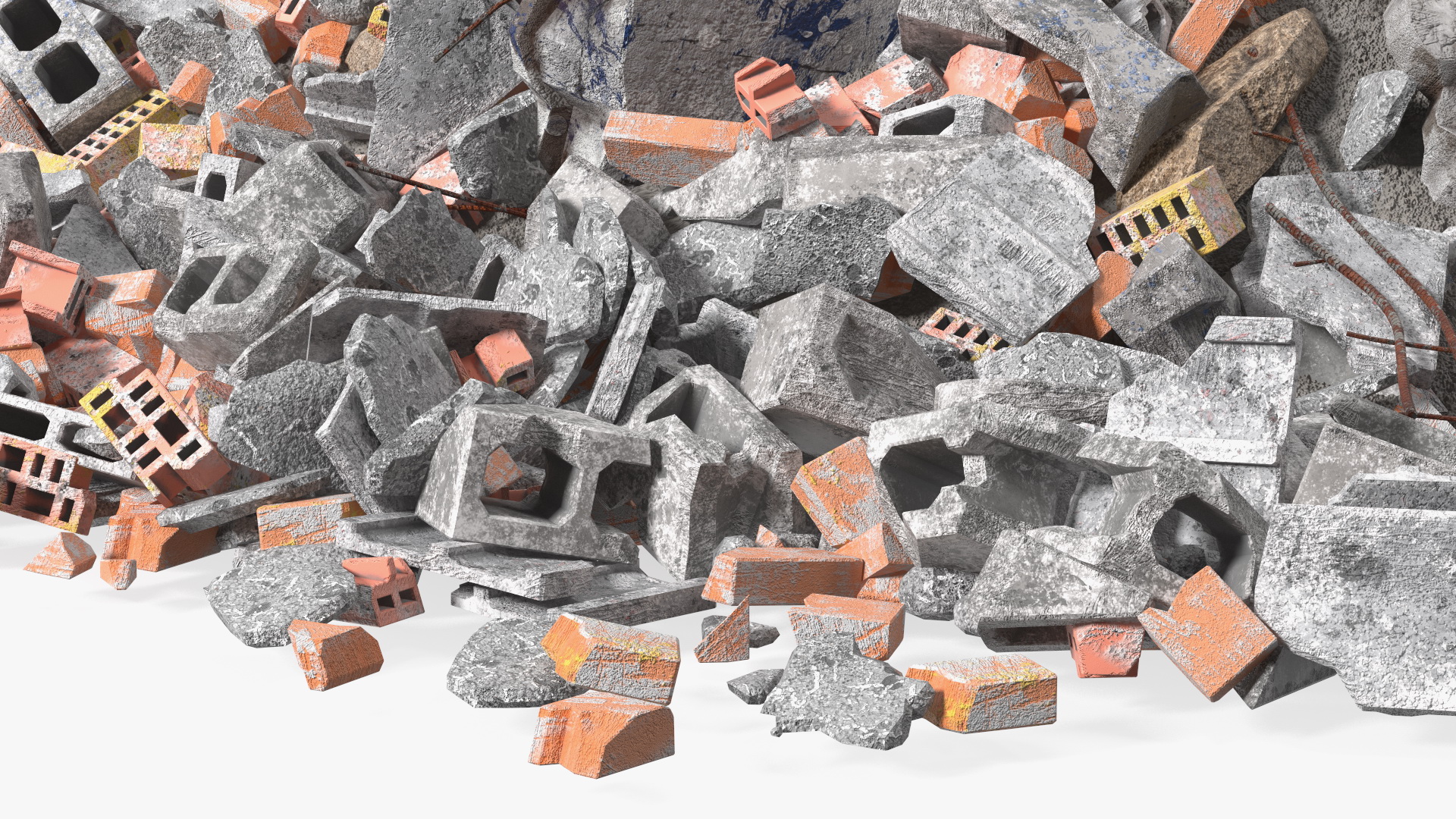 3D Concrete Dump model