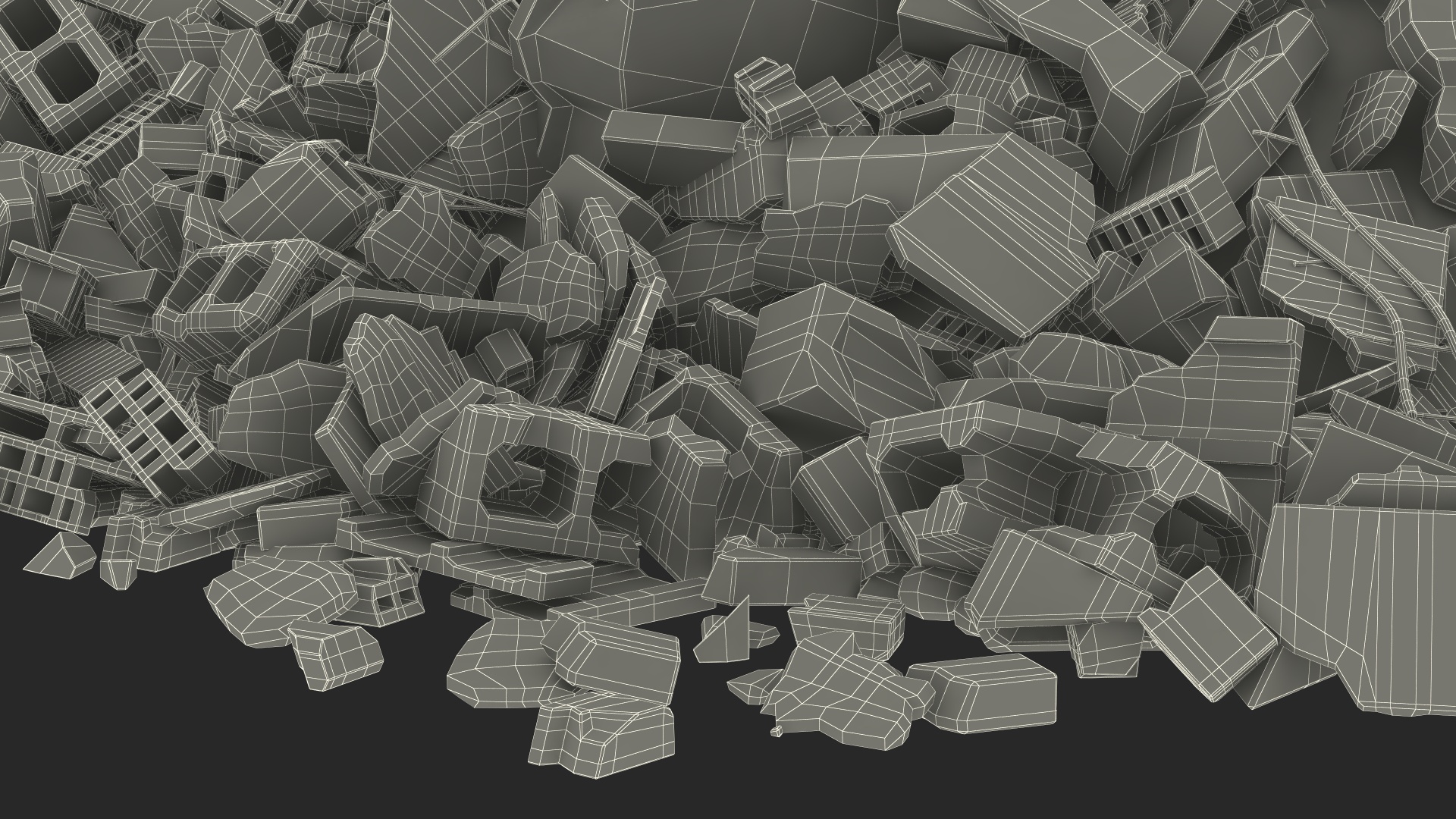 3D Concrete Dump model