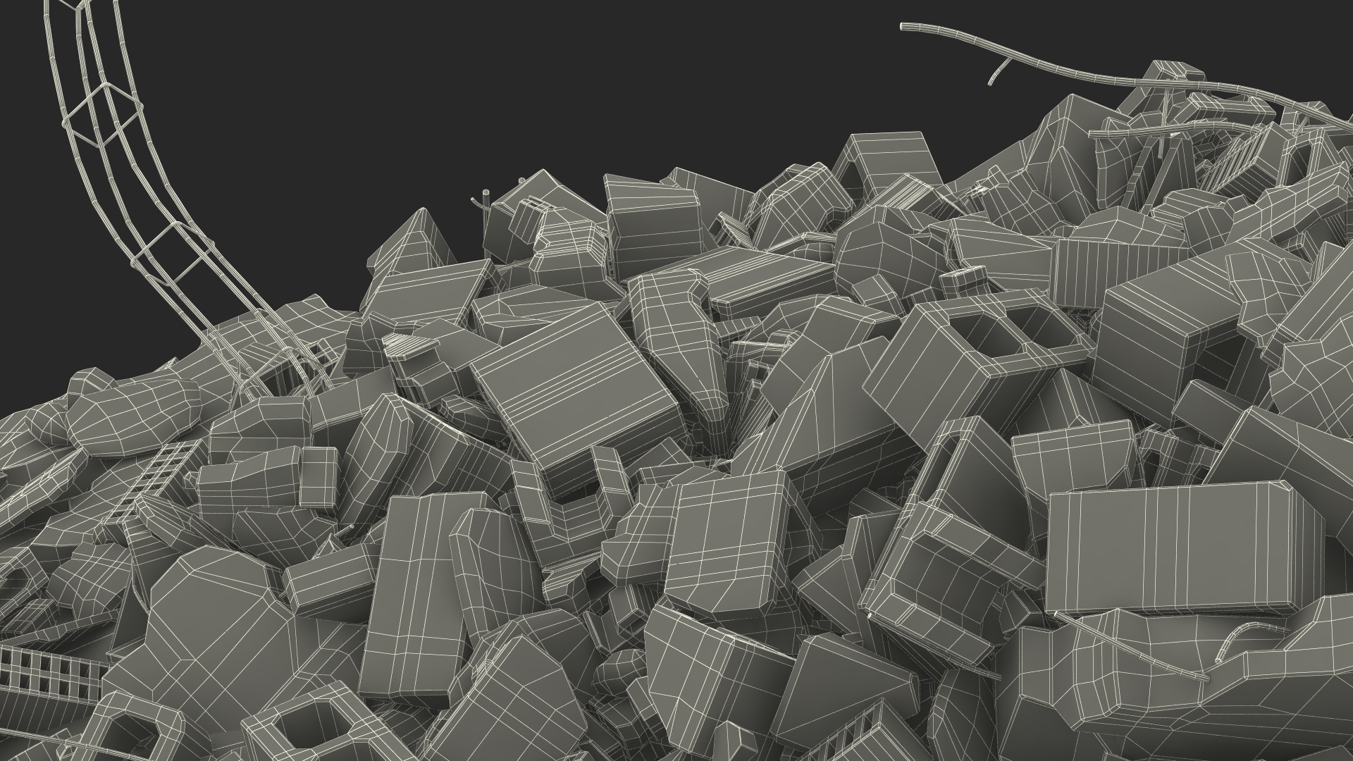 3D Concrete Dump model