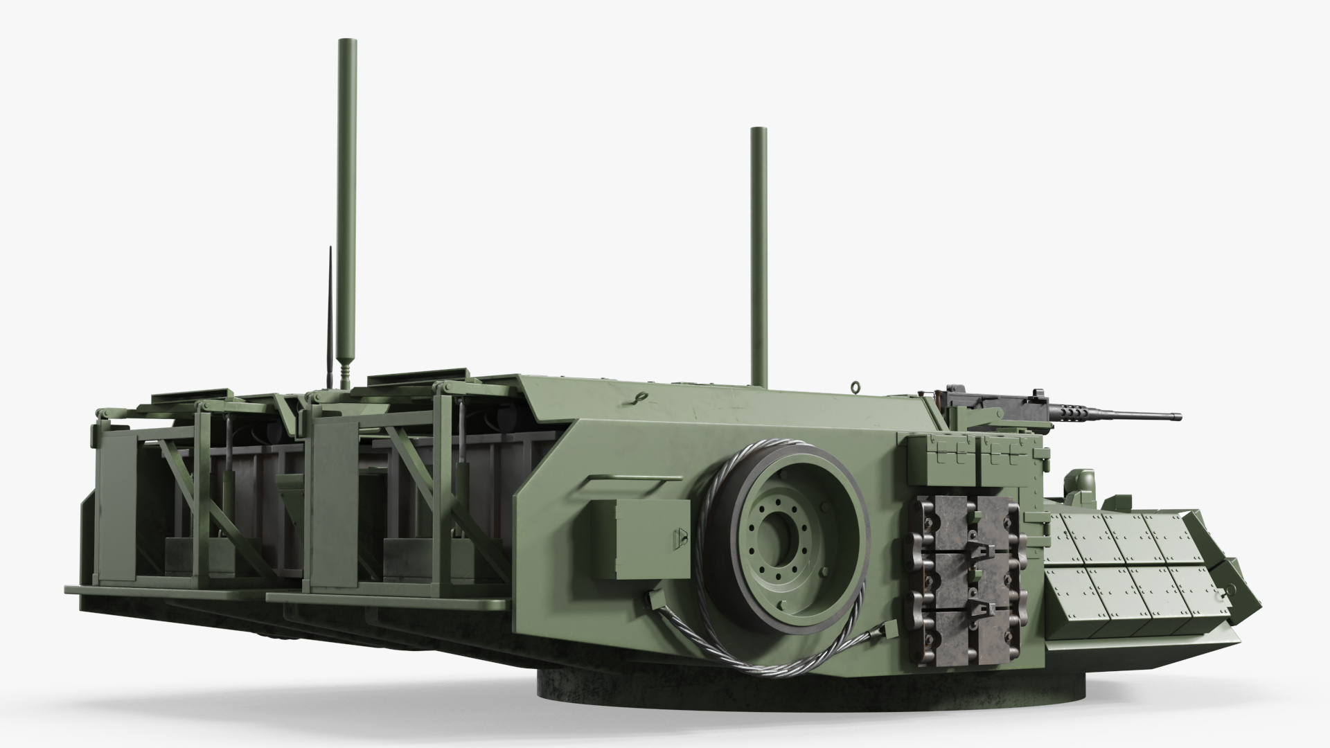 M1150 Engineer Tank Turret with Machine Gun, view 3