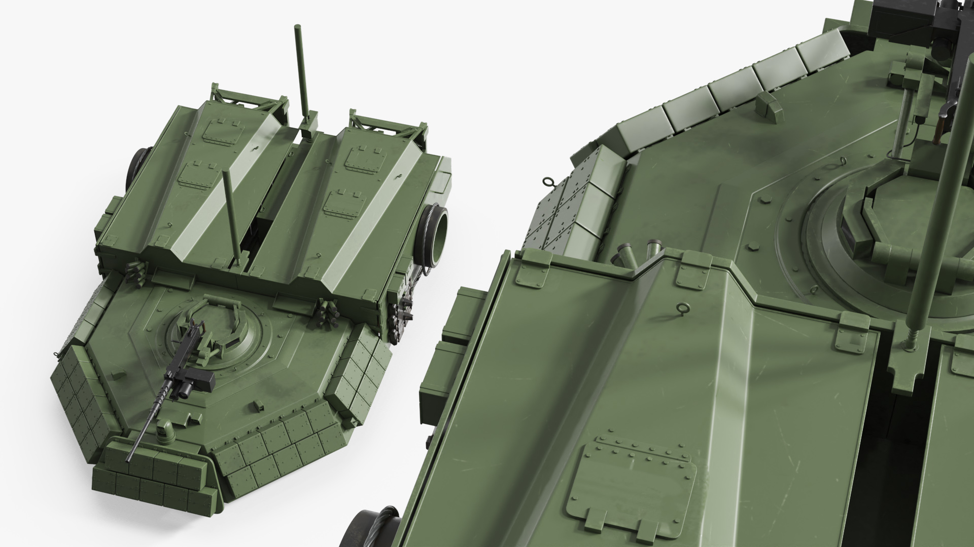 M1150 Engineer Tank Turret with Machine Gun, view 4
