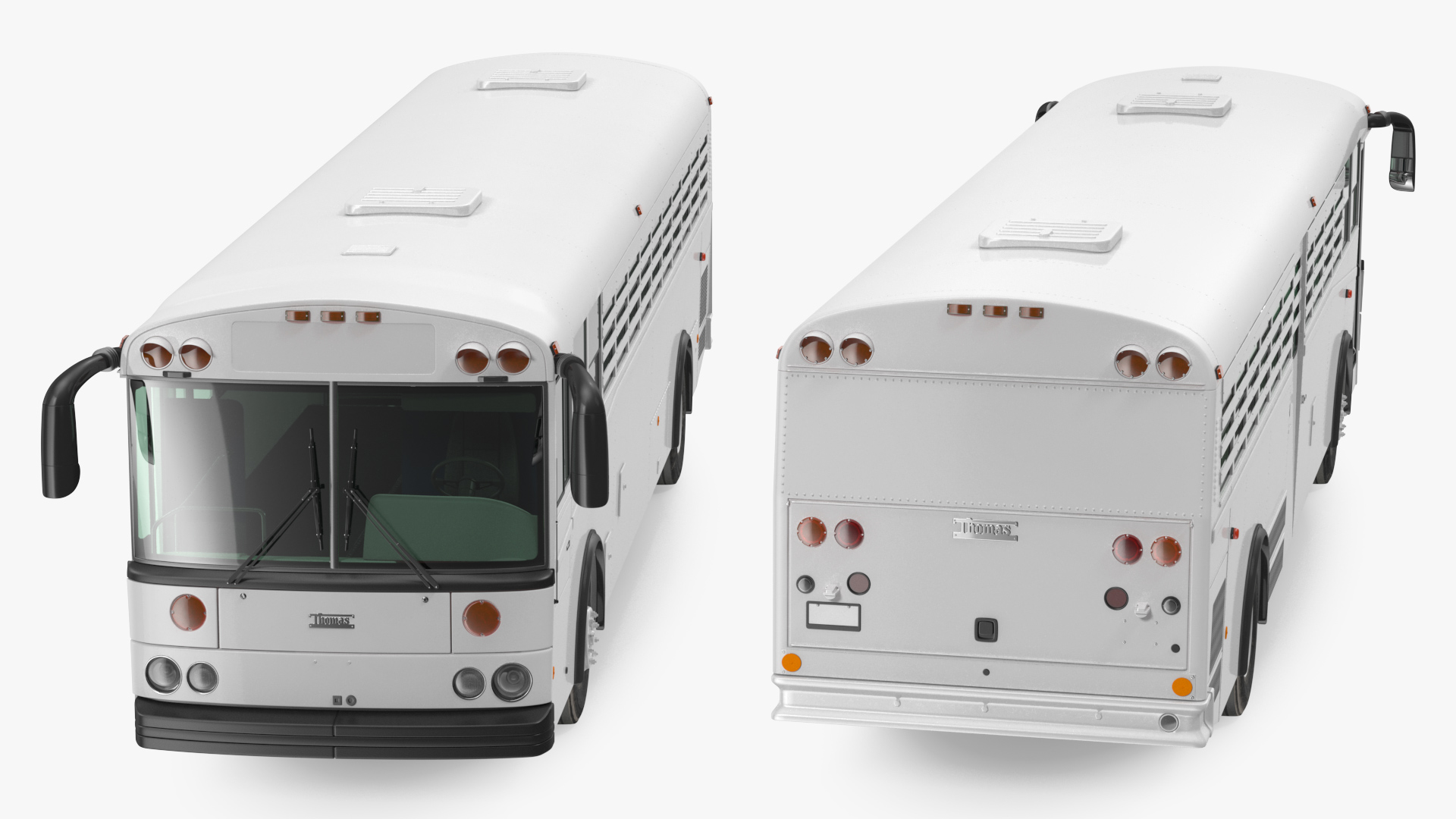 3D Thomas Saf T Liner Prison Bus Exterior Only model