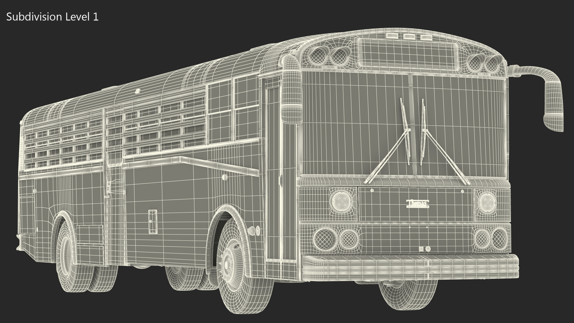 3D Thomas Saf T Liner Prison Bus Exterior Only model