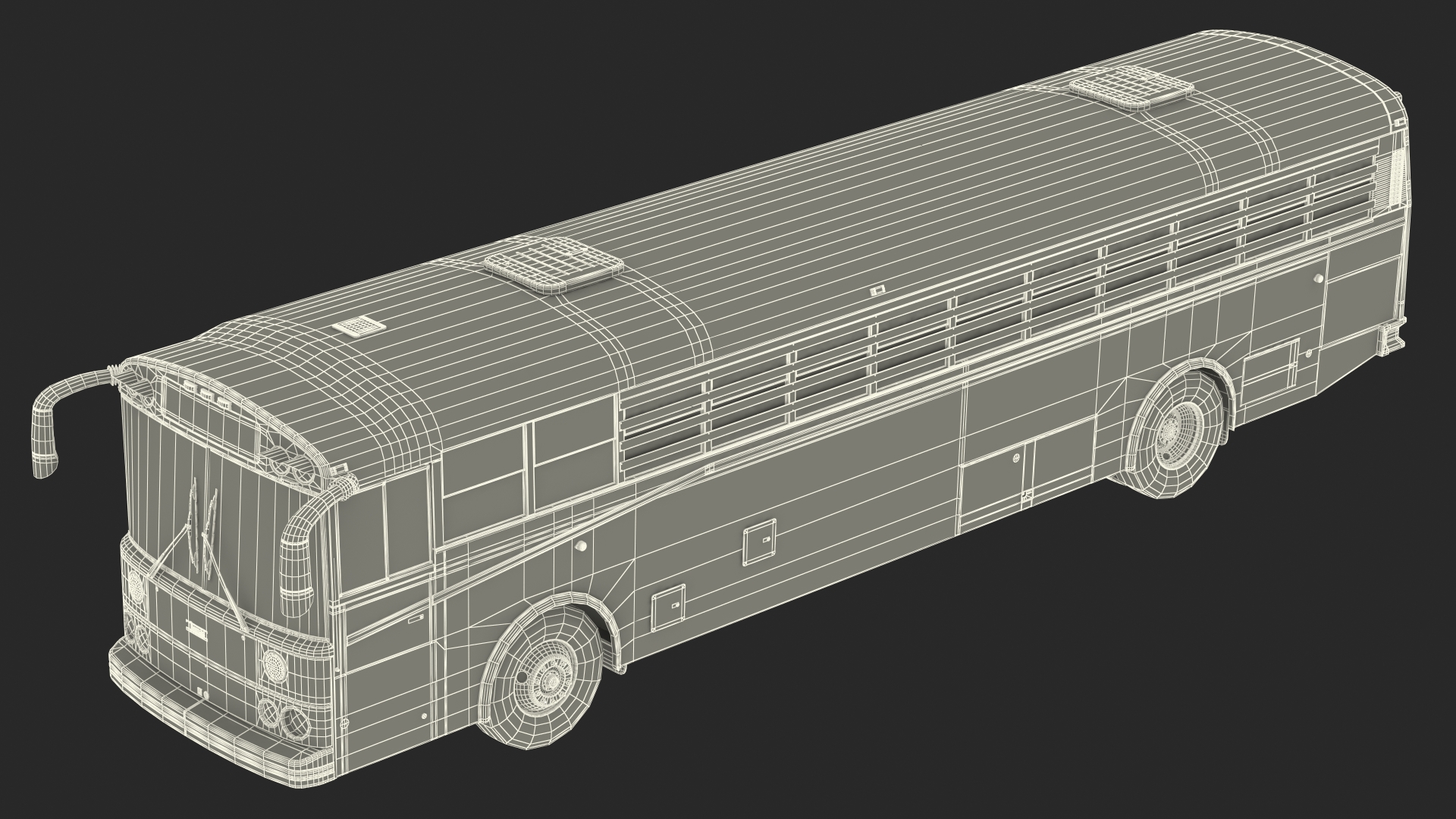 3D Thomas Saf T Liner Prison Bus Exterior Only model
