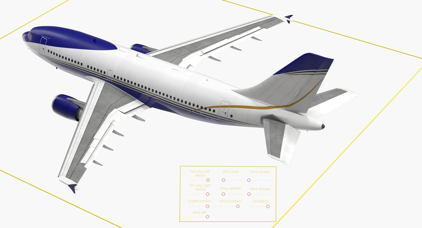 Airbus A310 300 Rigged 3D