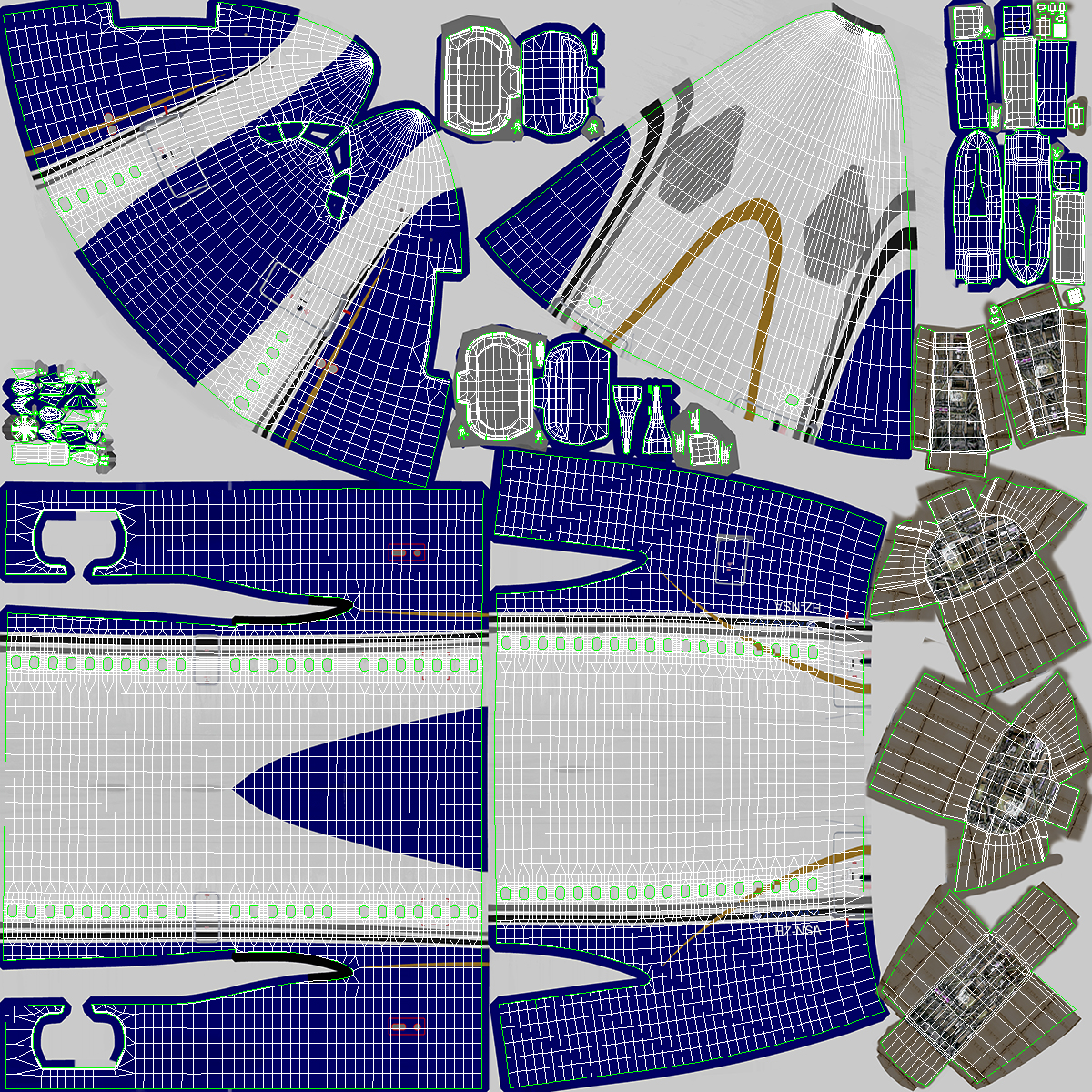 Airbus A310 300 Rigged 3D