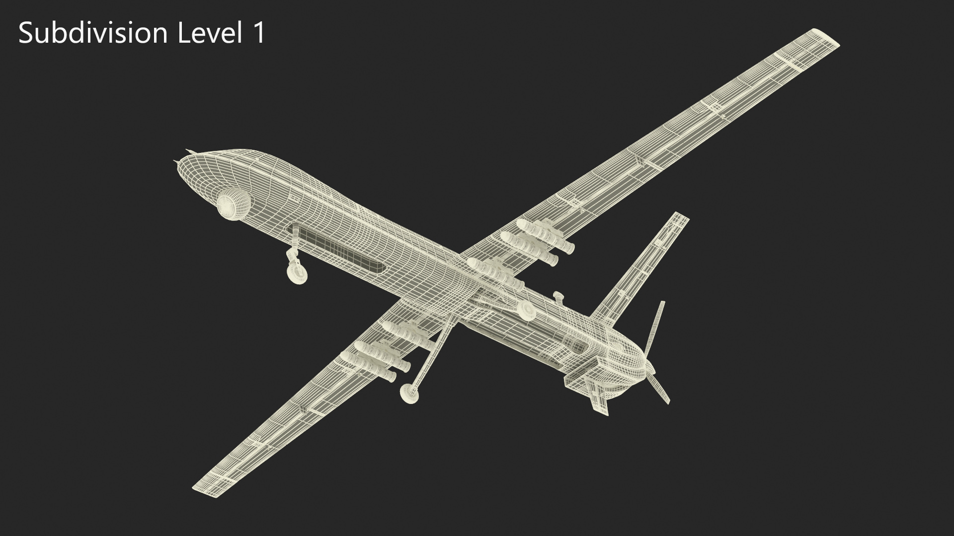 3D Iranian Dron Qods Mohajer 10 model