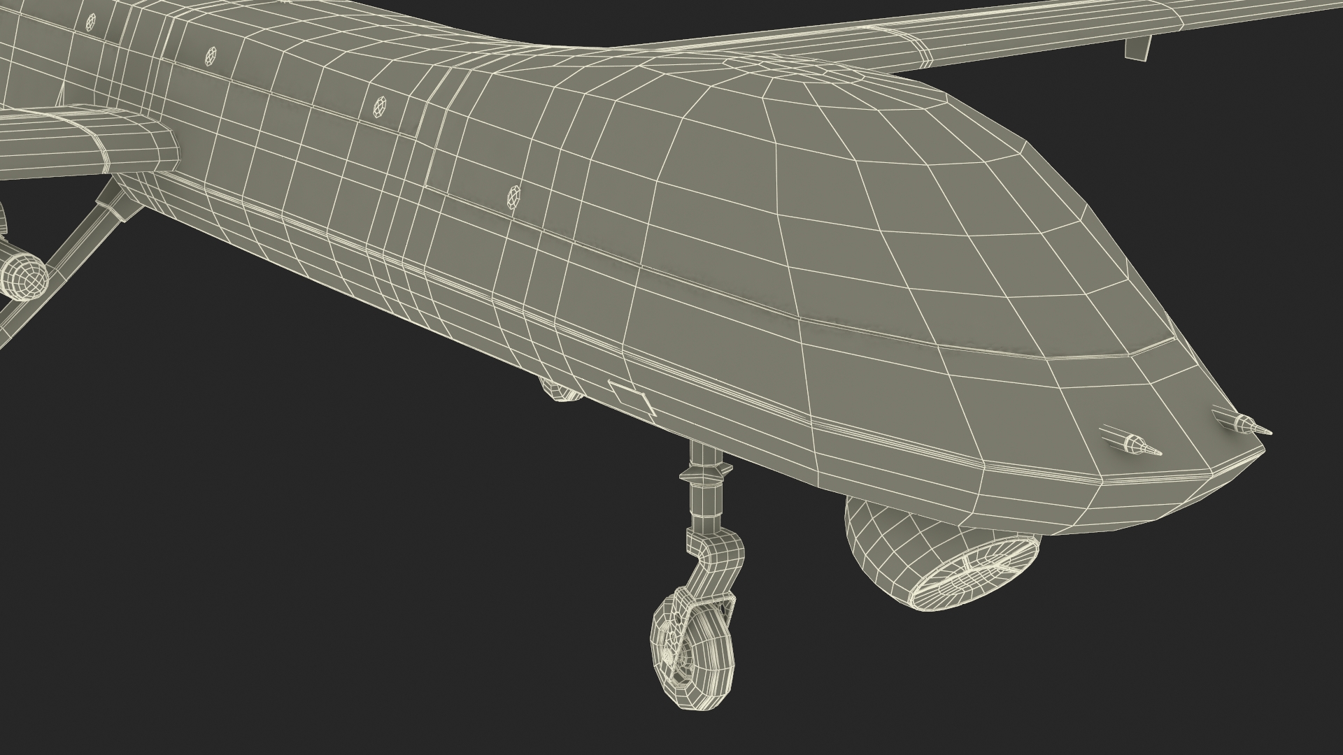 3D Iranian Dron Qods Mohajer 10 model