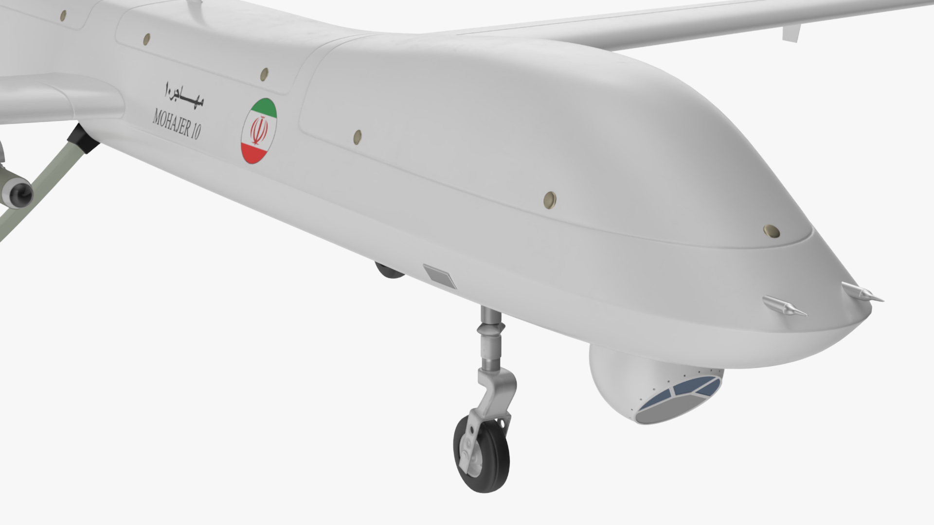 3D Iranian Dron Qods Mohajer 10 model