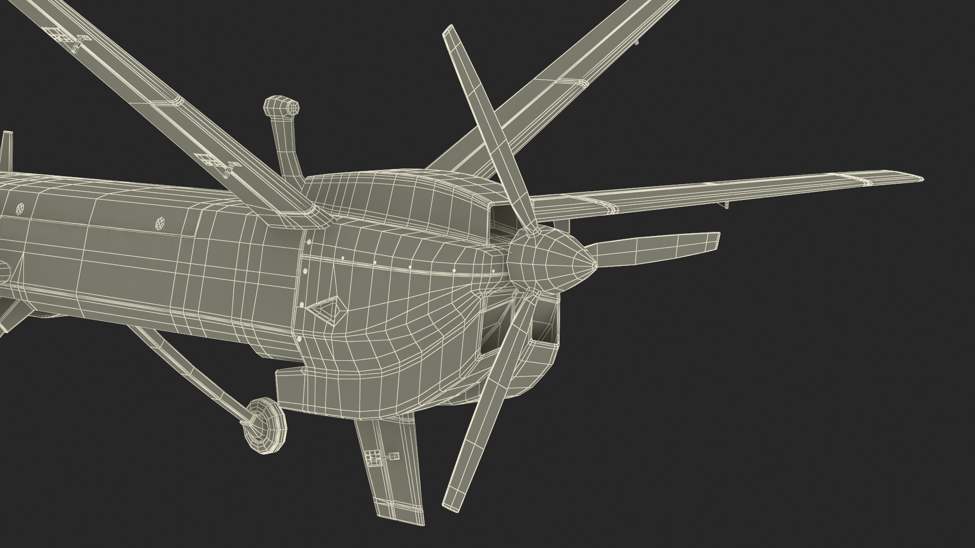 3D Iranian Dron Qods Mohajer 10 model