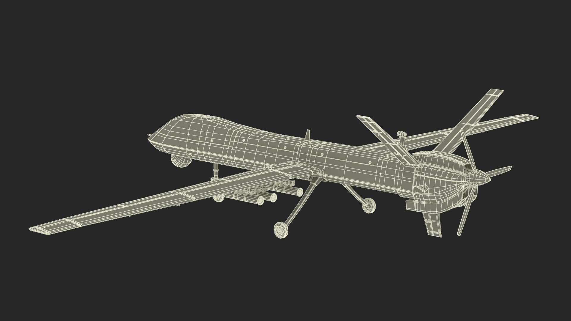 3D Iranian Dron Qods Mohajer 10 model