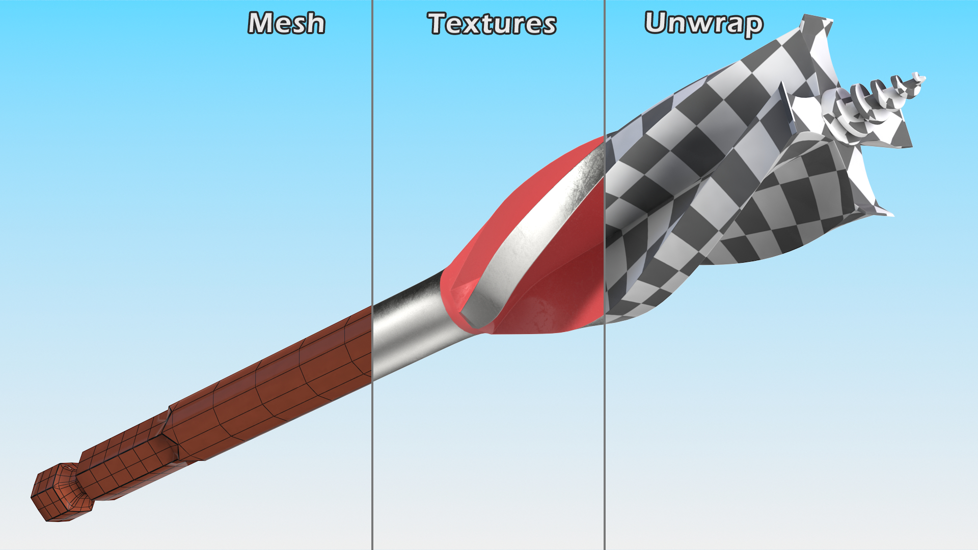3D Triple Fluted Wood Bit New