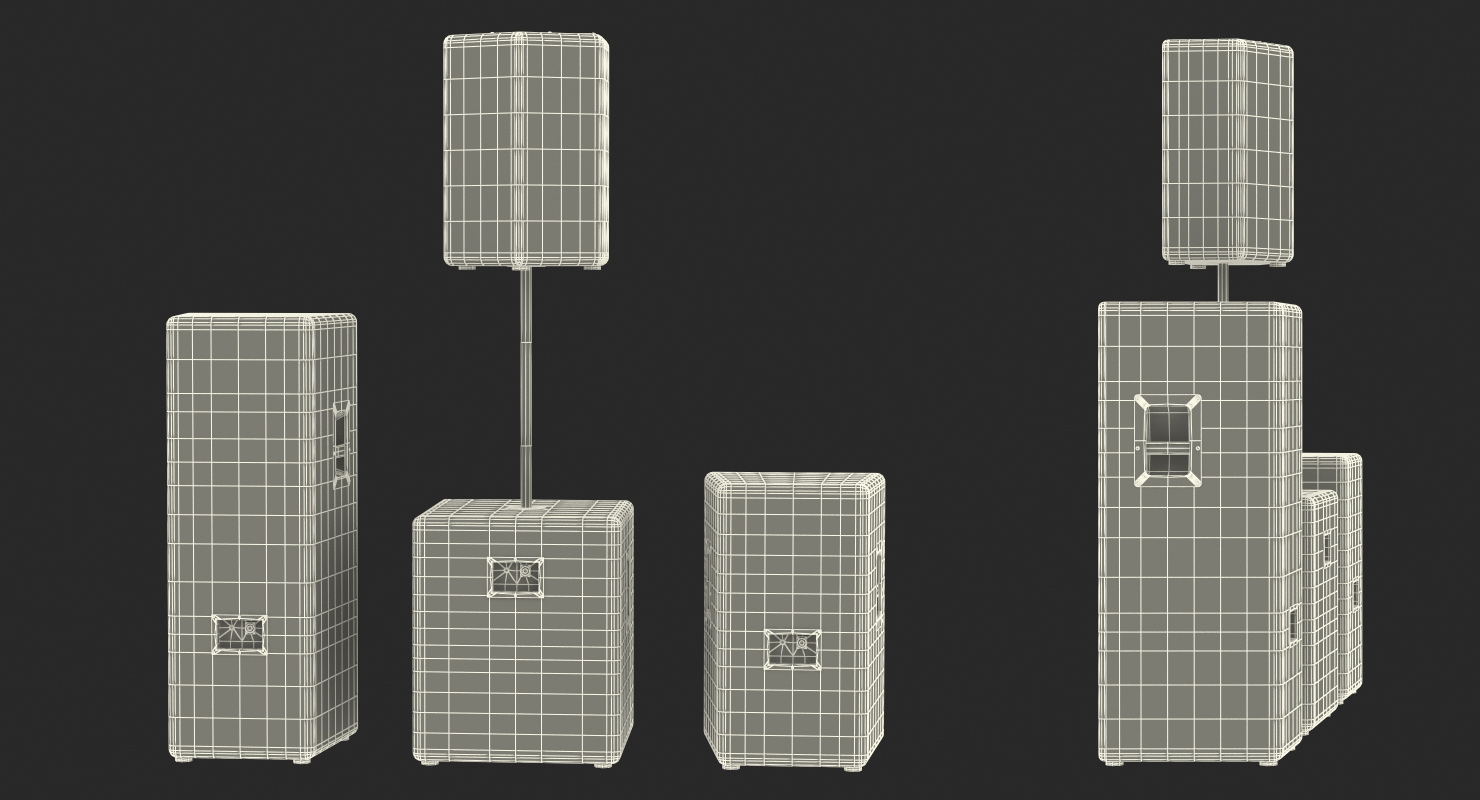 JBL JRX Speaker System 3D