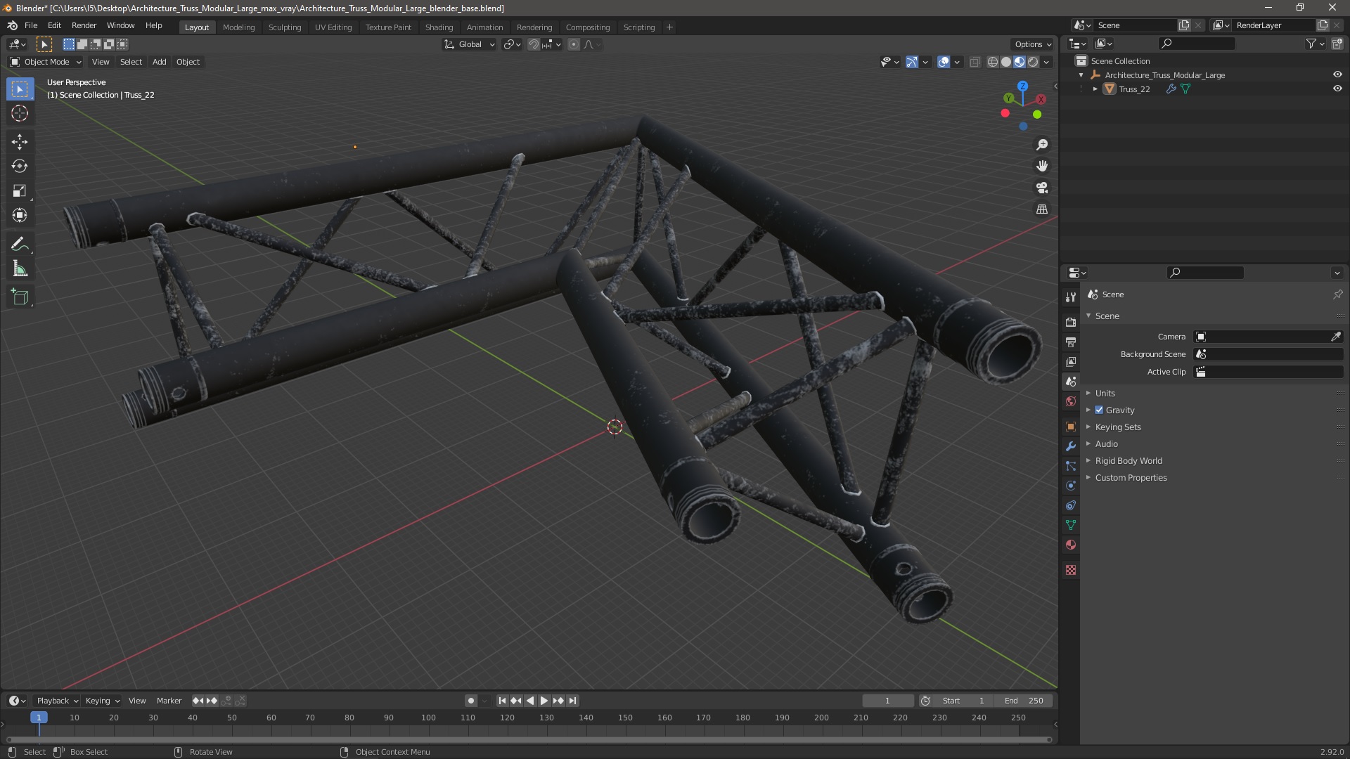 Architecture Truss Modular Large 3D