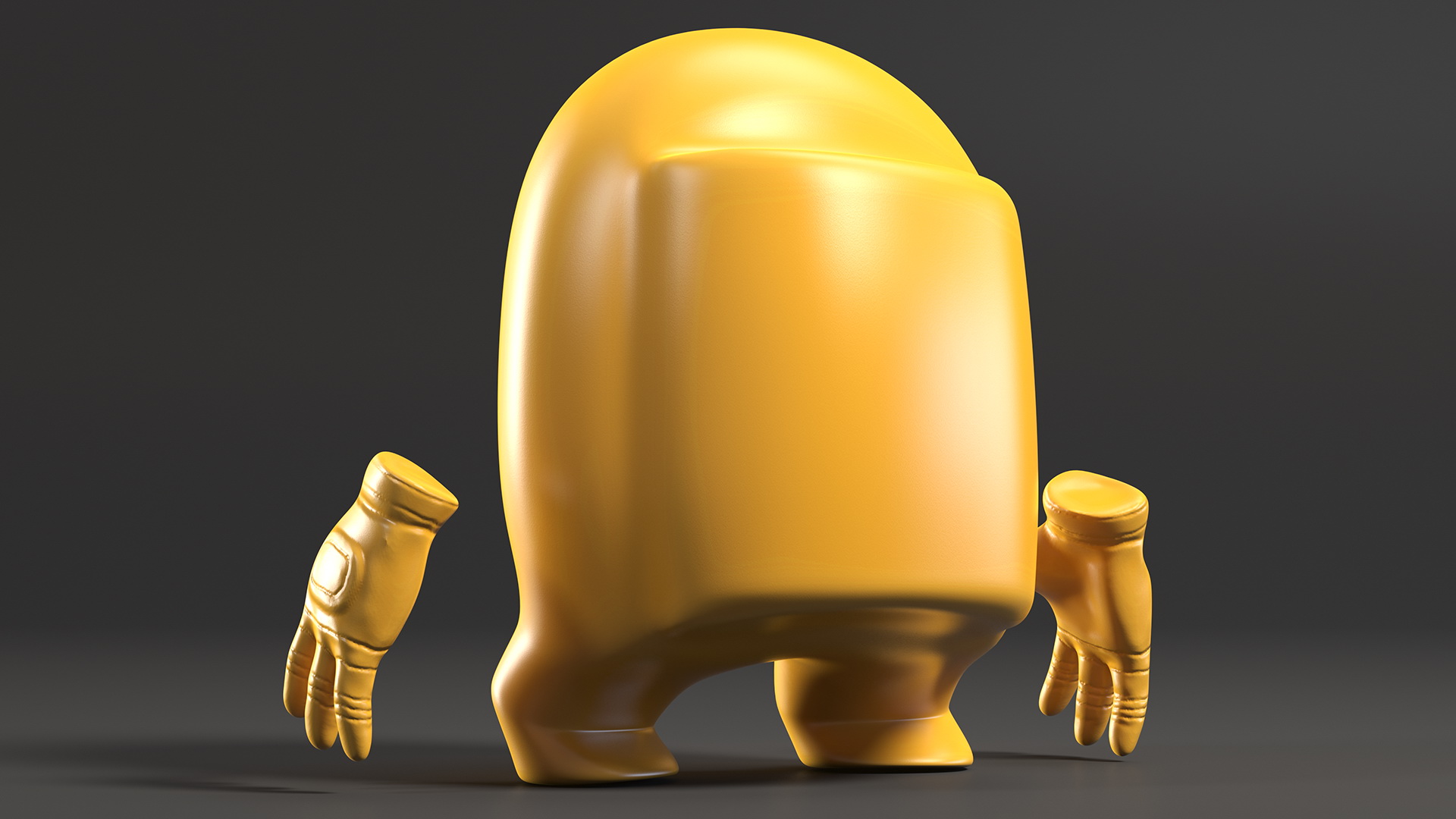 Among Us Sad Character Yellow 3D model