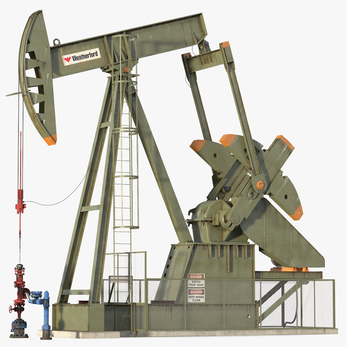 3D Oil Pumpjack Rigged for Cinema 4D model