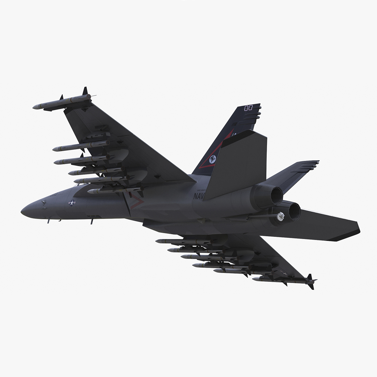 3D Fighter FA 18E Tophatters Rigged for Cinema 4D