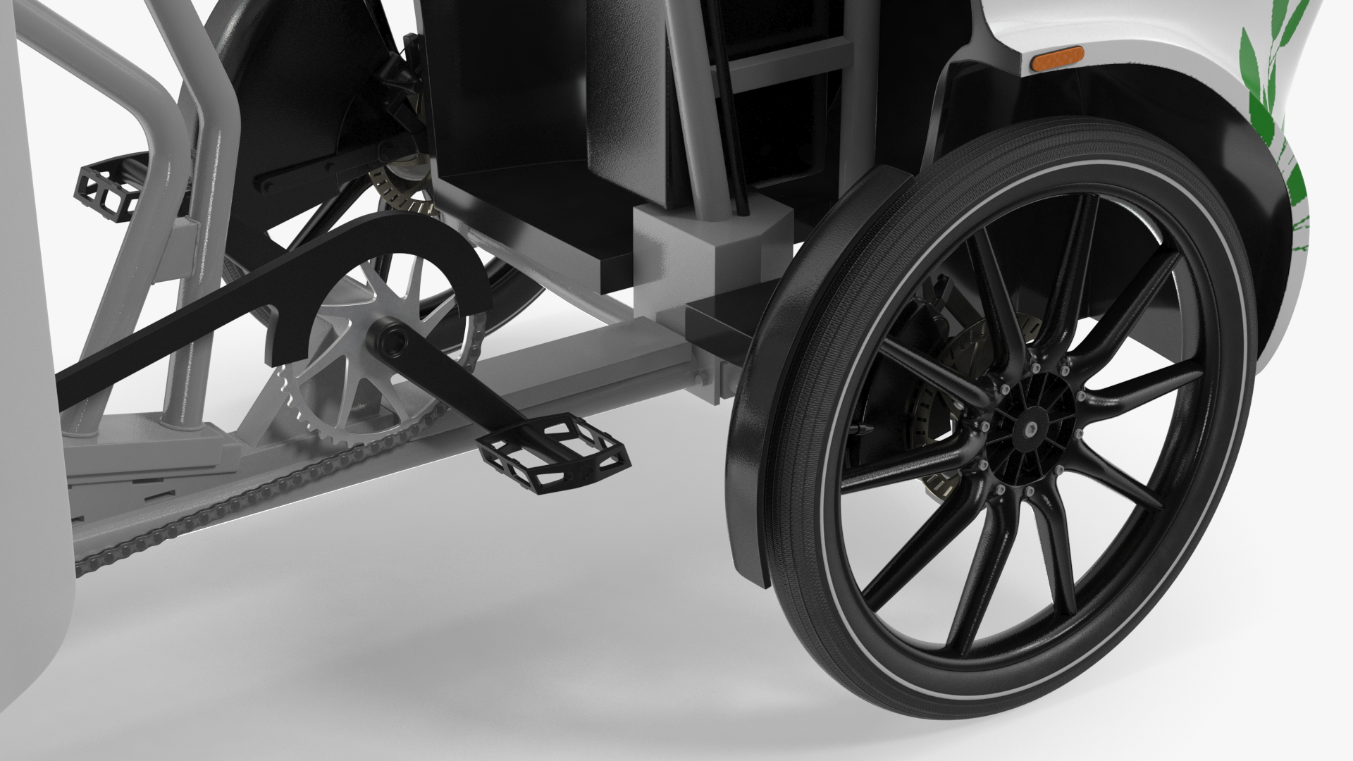 Cargo Bike EAV DPD Rigged for Maya 3D model