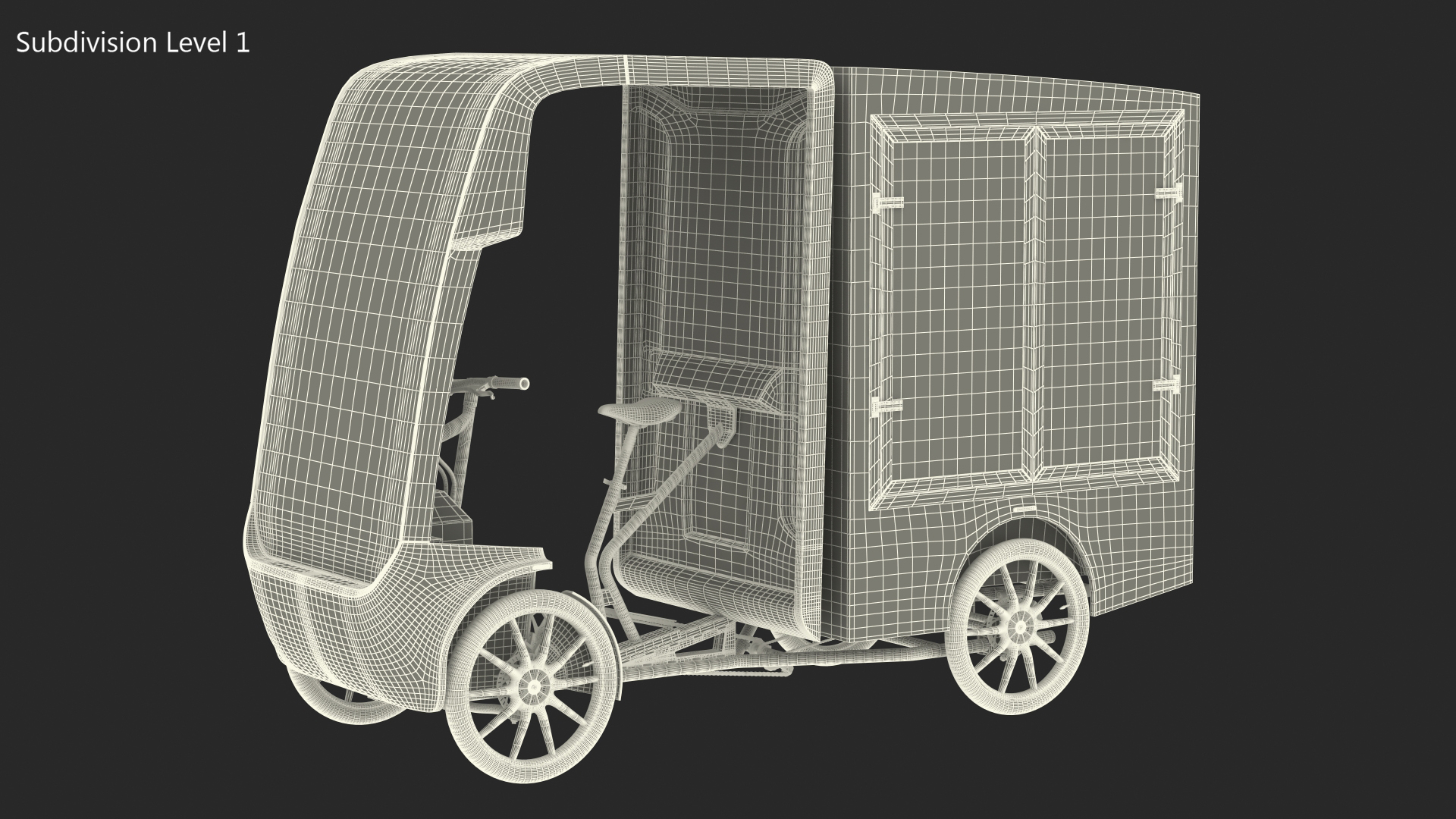 Cargo Bike EAV DPD Rigged for Maya 3D model