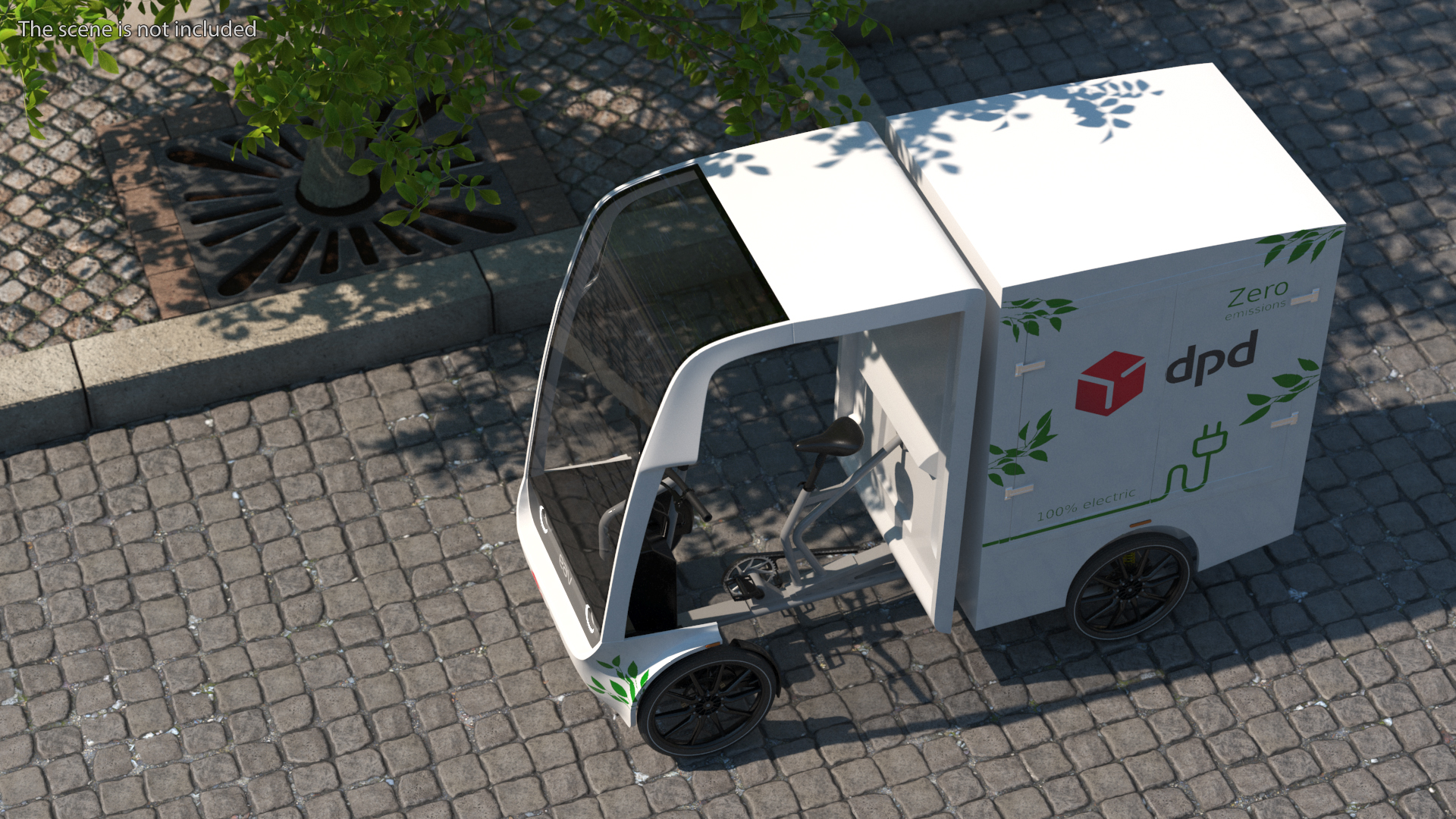 Cargo Bike EAV DPD Rigged for Maya 3D model