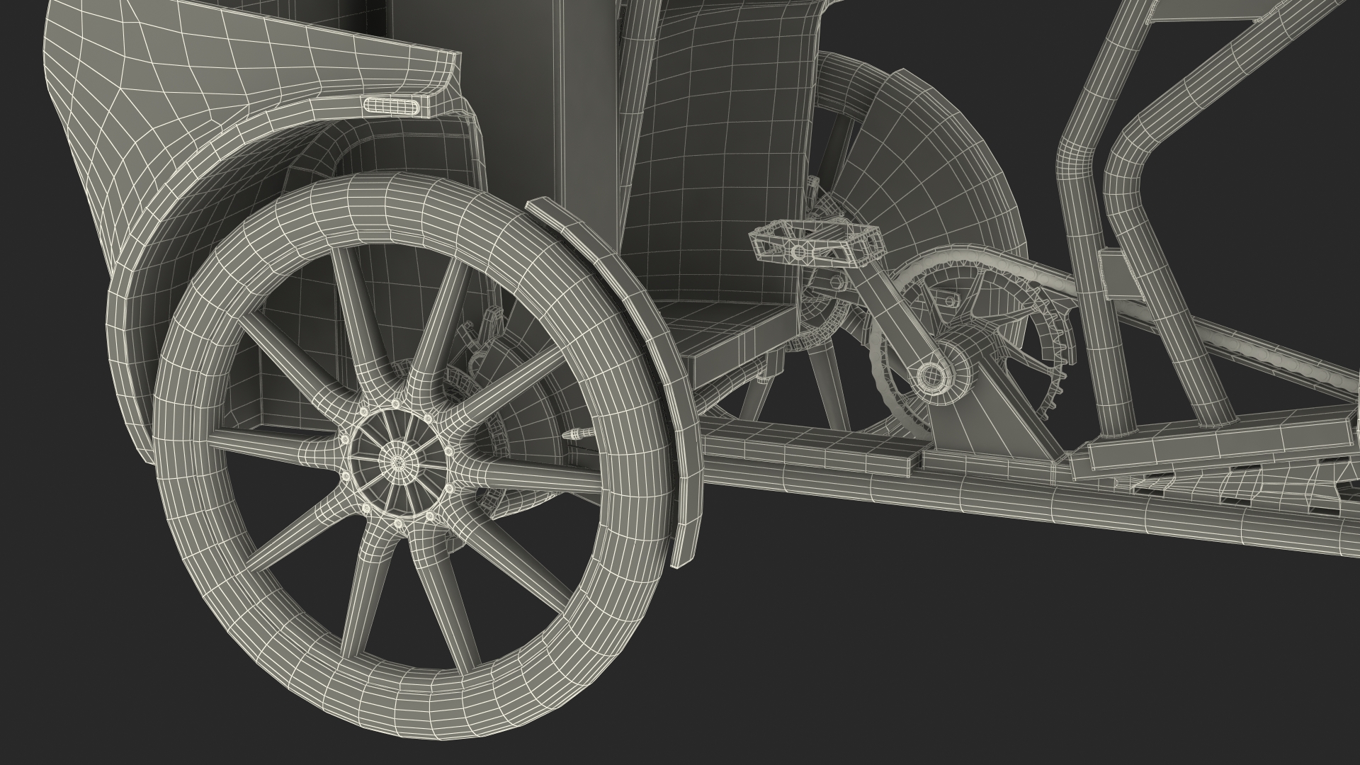 Cargo Bike EAV DPD Rigged for Maya 3D model