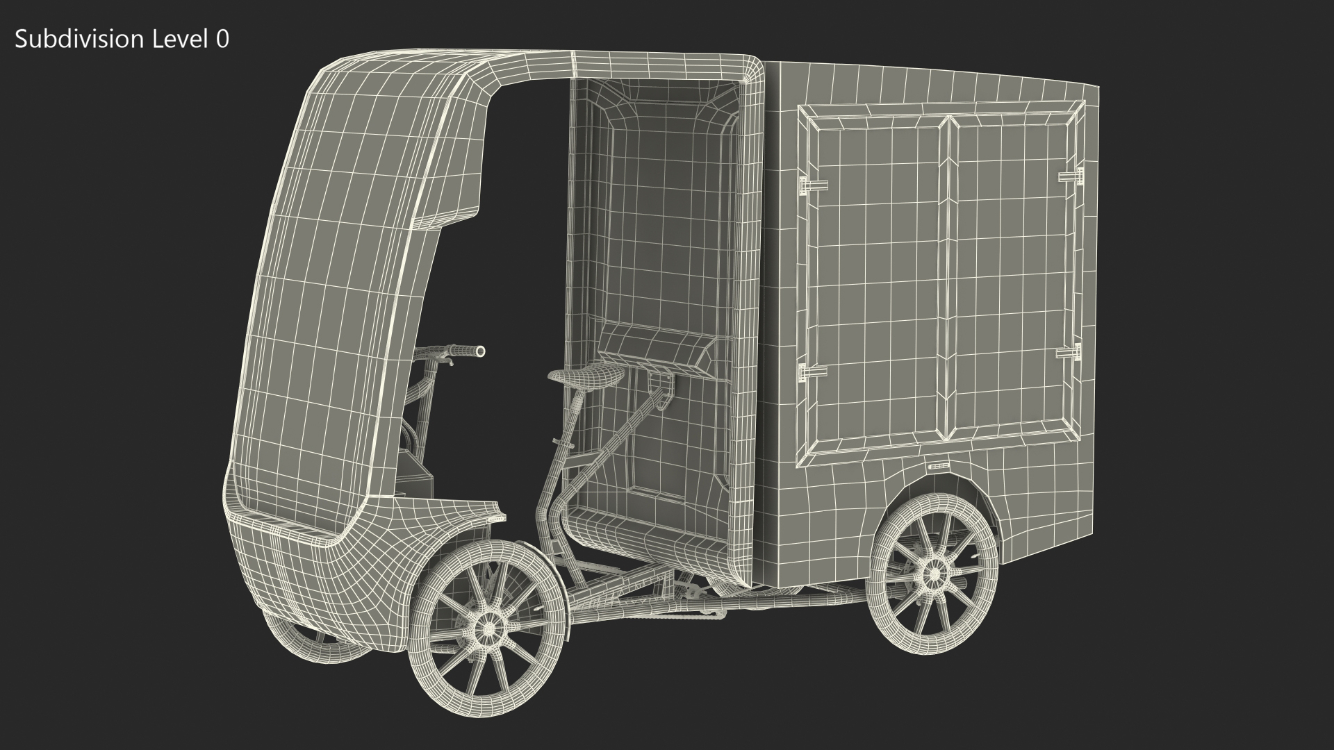 Cargo Bike EAV DPD Rigged for Maya 3D model