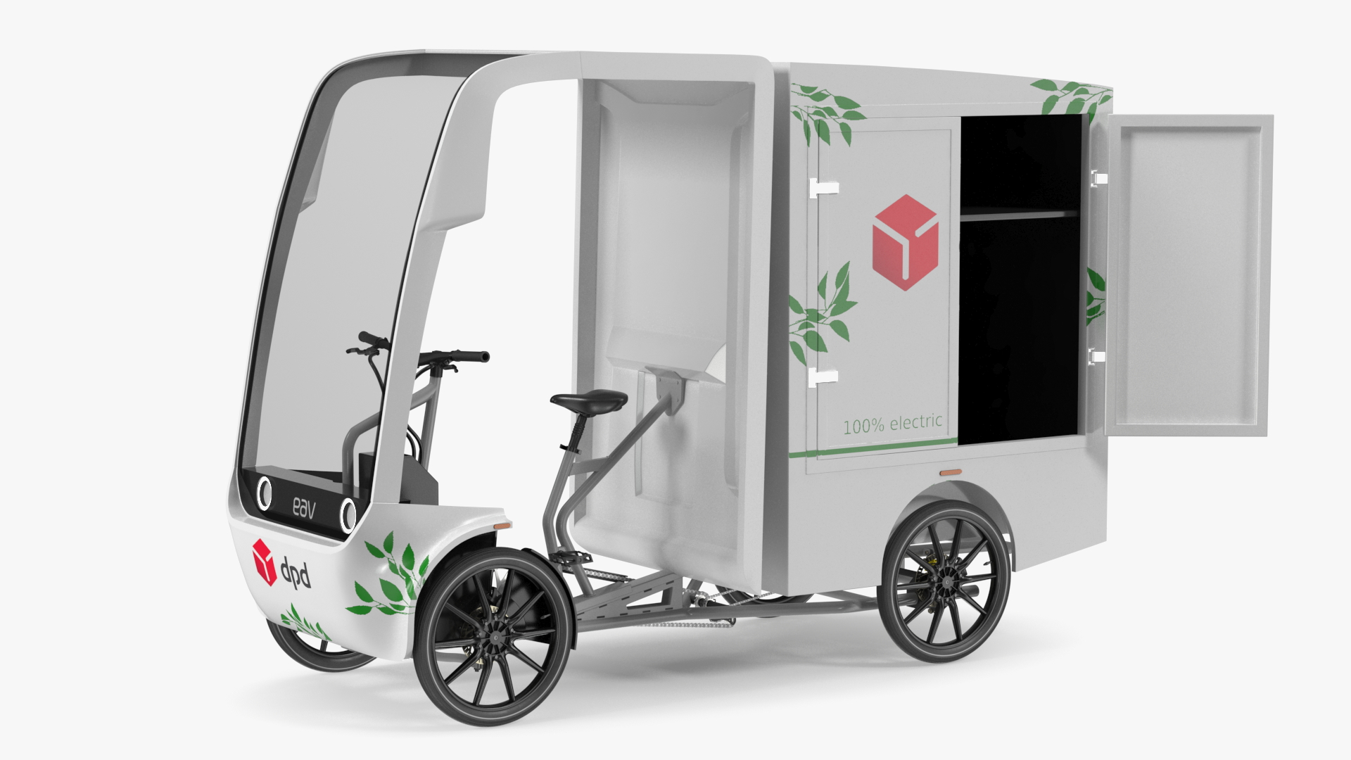 Cargo Bike EAV DPD Rigged for Maya 3D model