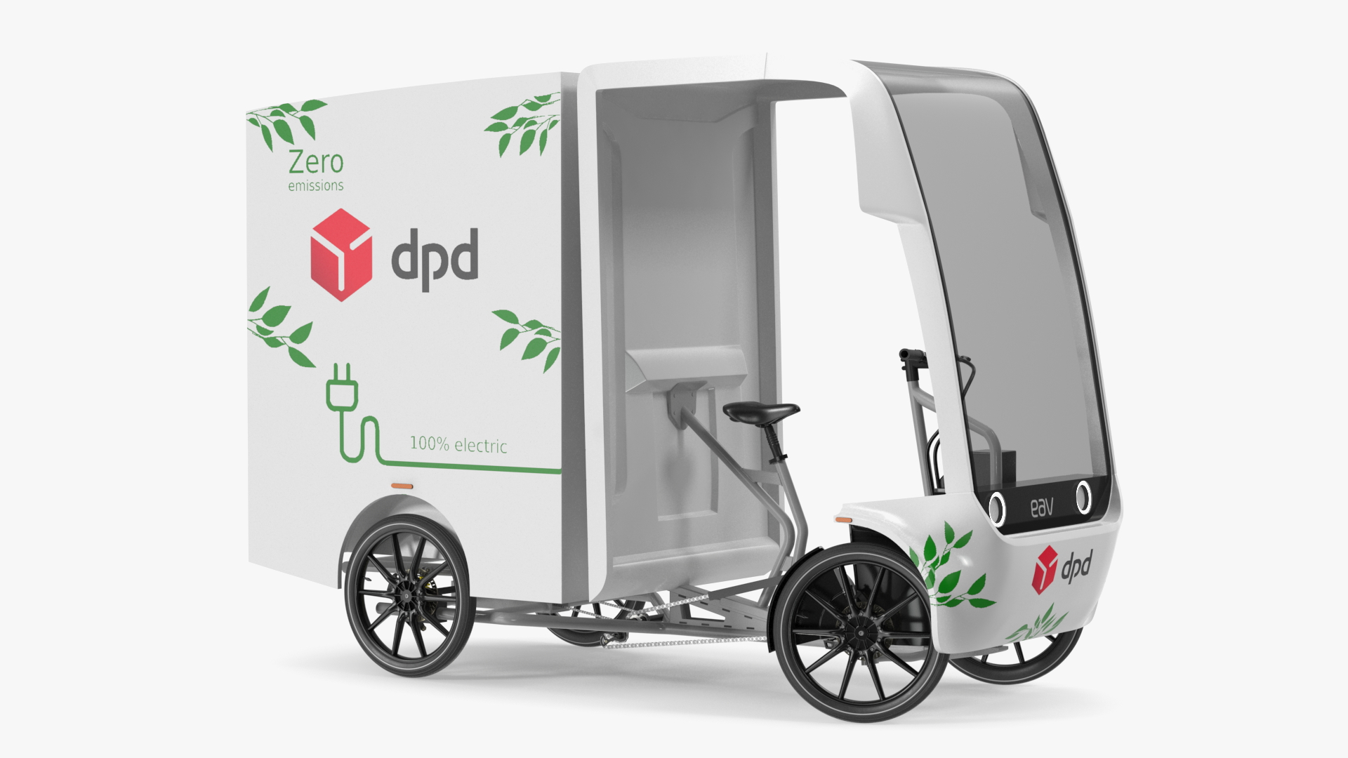 Cargo Bike EAV DPD Rigged for Maya 3D model