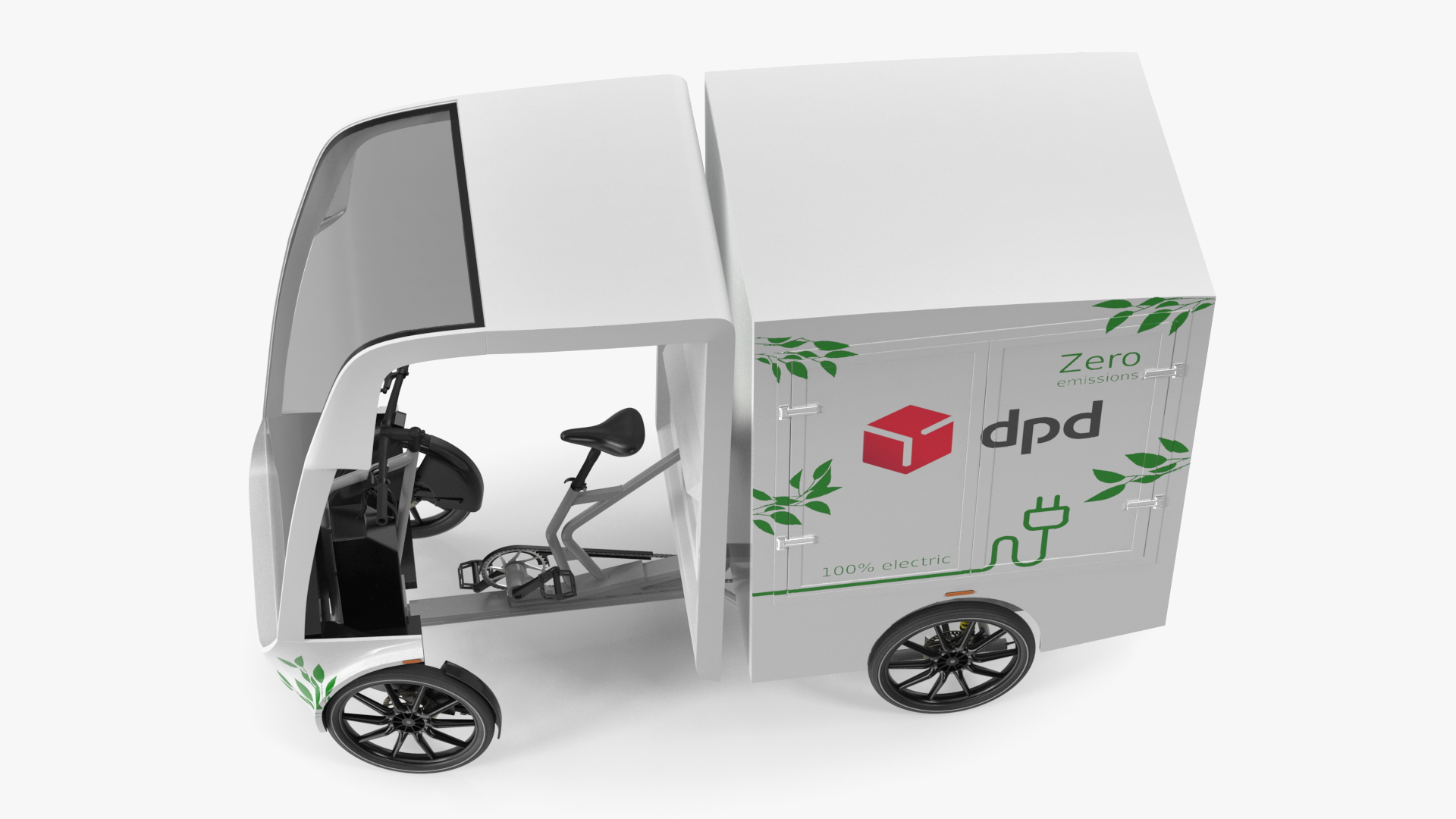 Cargo Bike EAV DPD Rigged for Maya 3D model