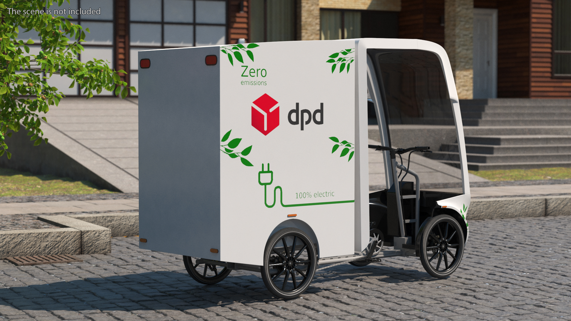 Cargo Bike EAV DPD Rigged for Maya 3D model