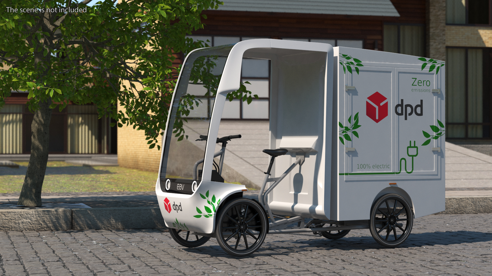 Cargo Bike EAV DPD Rigged for Maya 3D model